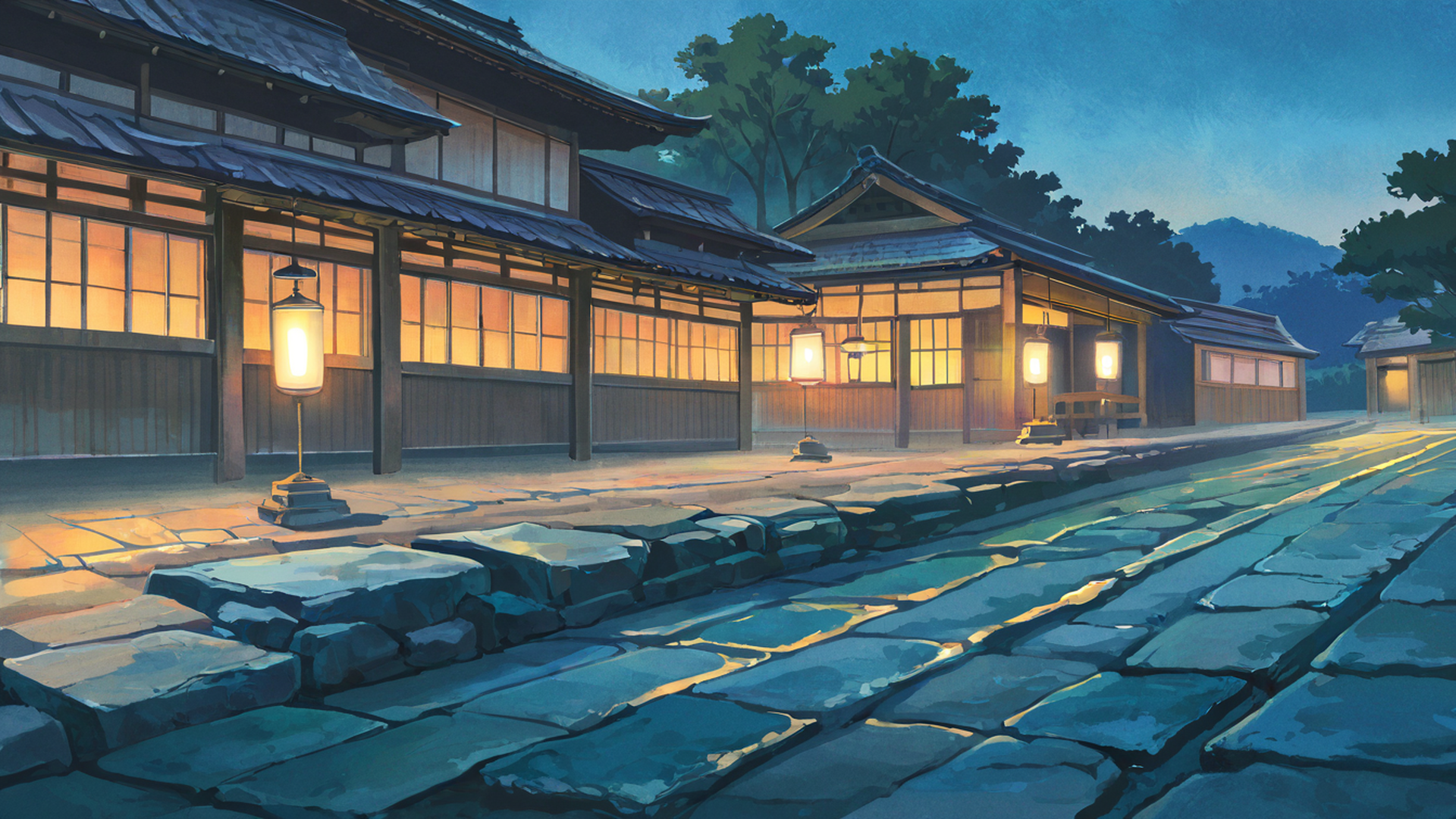 Autumn Maple Village Autumn Maple Village 0487090735 lofi anime wallpaper free download