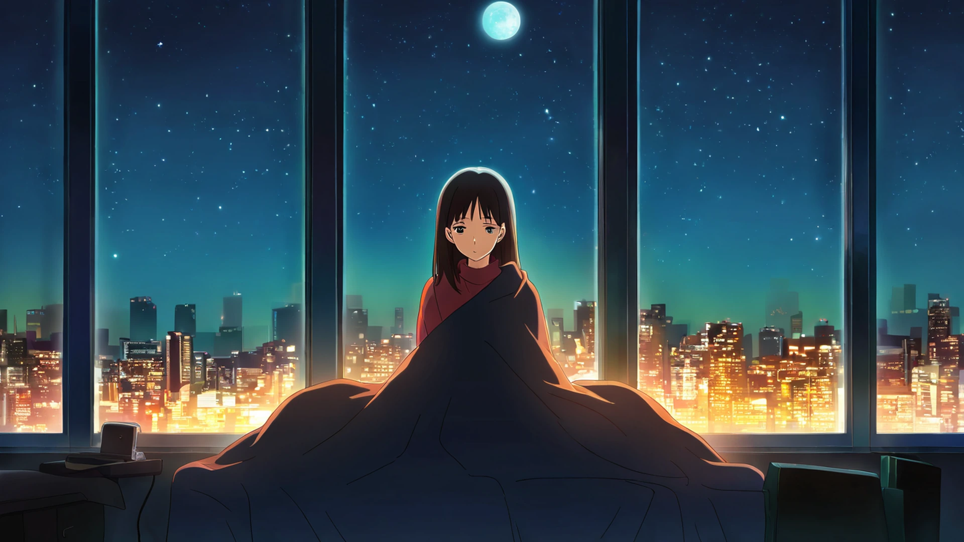 Bedroom Window Night Bedroom Window Night 2141823378 lofi anime wallpaper free download