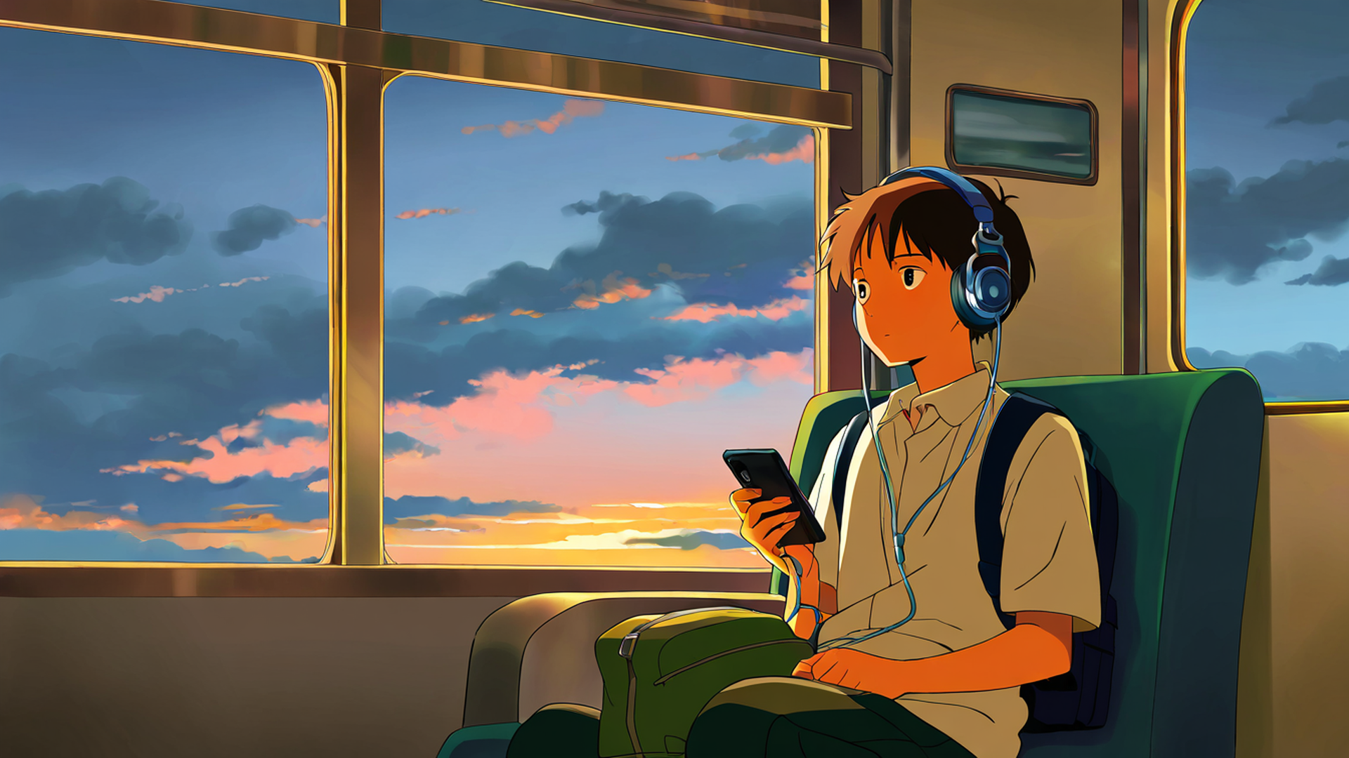 Boy Train Headphones Boy Train Headphones 0296850911 lofi anime wallpaper free download