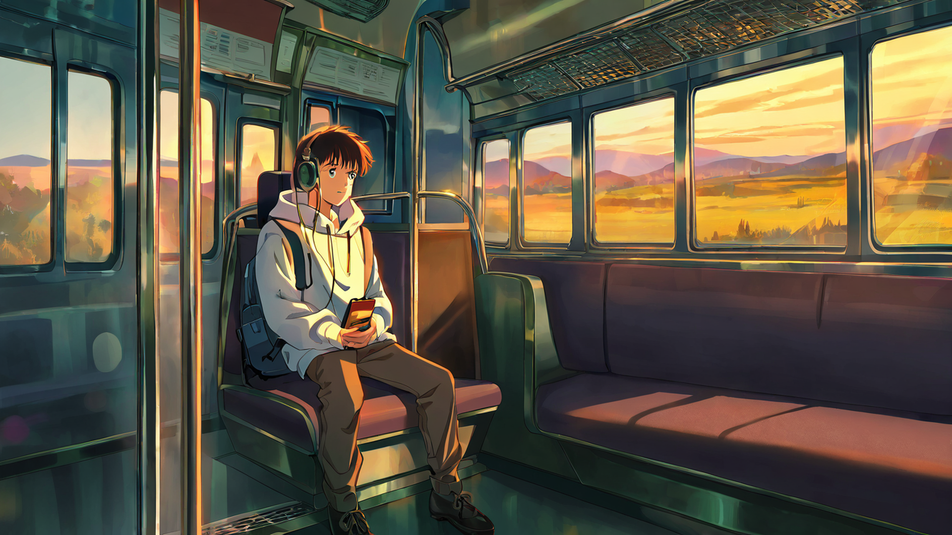 Boy Train Headphones Boy Train Headphones 0527535642 lofi anime wallpaper free download