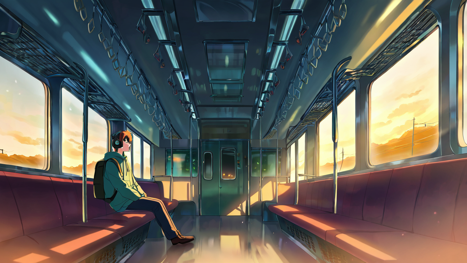 Boy Train Headphones Boy Train Headphones 1067783894 lofi anime wallpaper free download