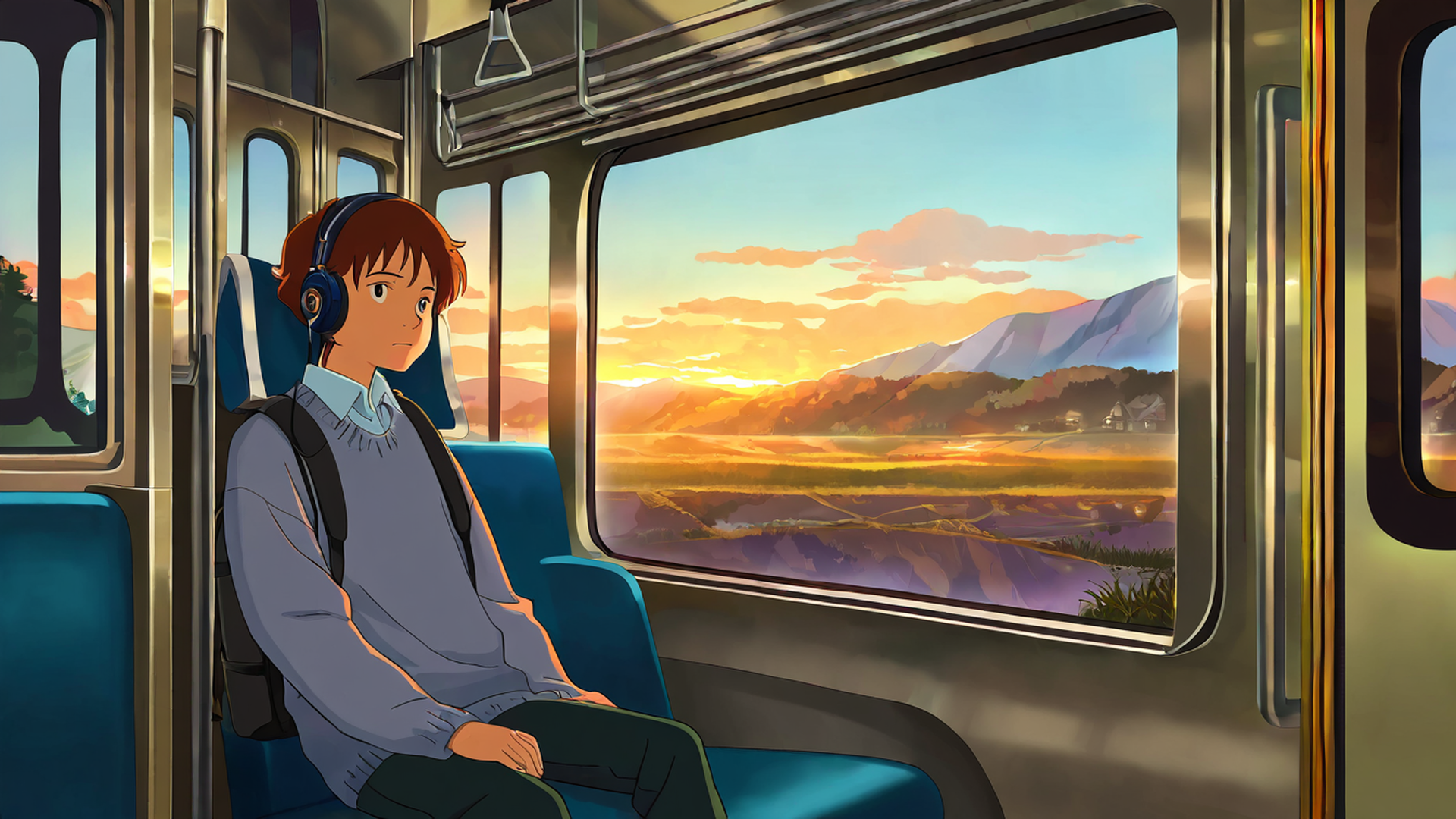 Boy Train Headphones Boy Train Headphones 1157974842 lofi anime wallpaper free download