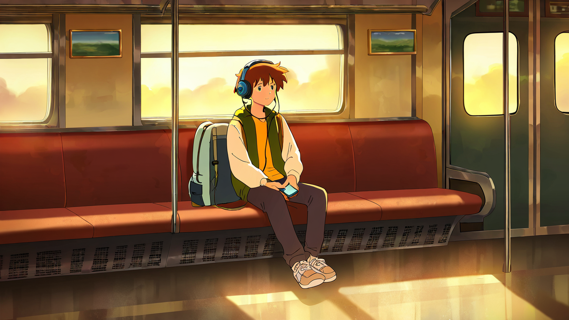 Boy Train Headphones Boy Train Headphones 1299309593 lofi anime wallpaper free download