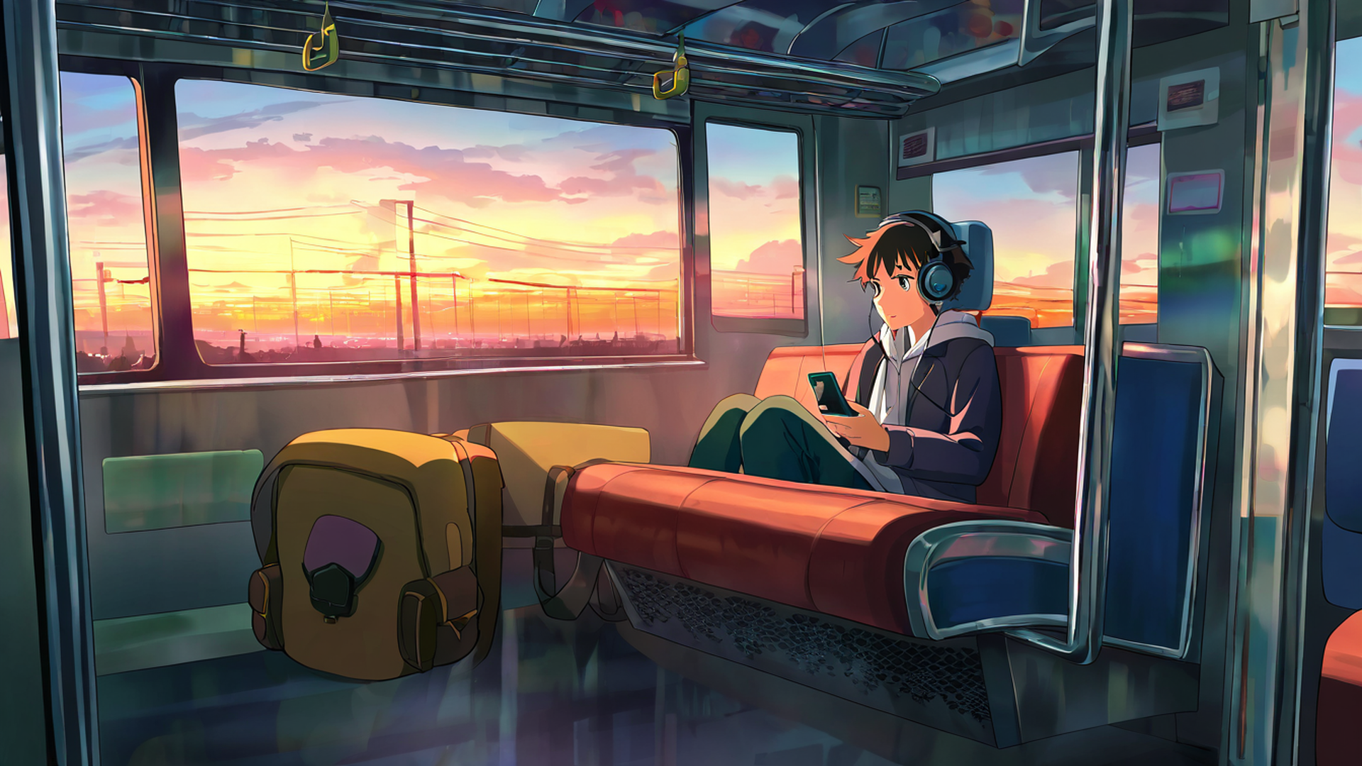Boy Train Headphones Boy Train Headphones 1792827509 lofi anime wallpaper free download
