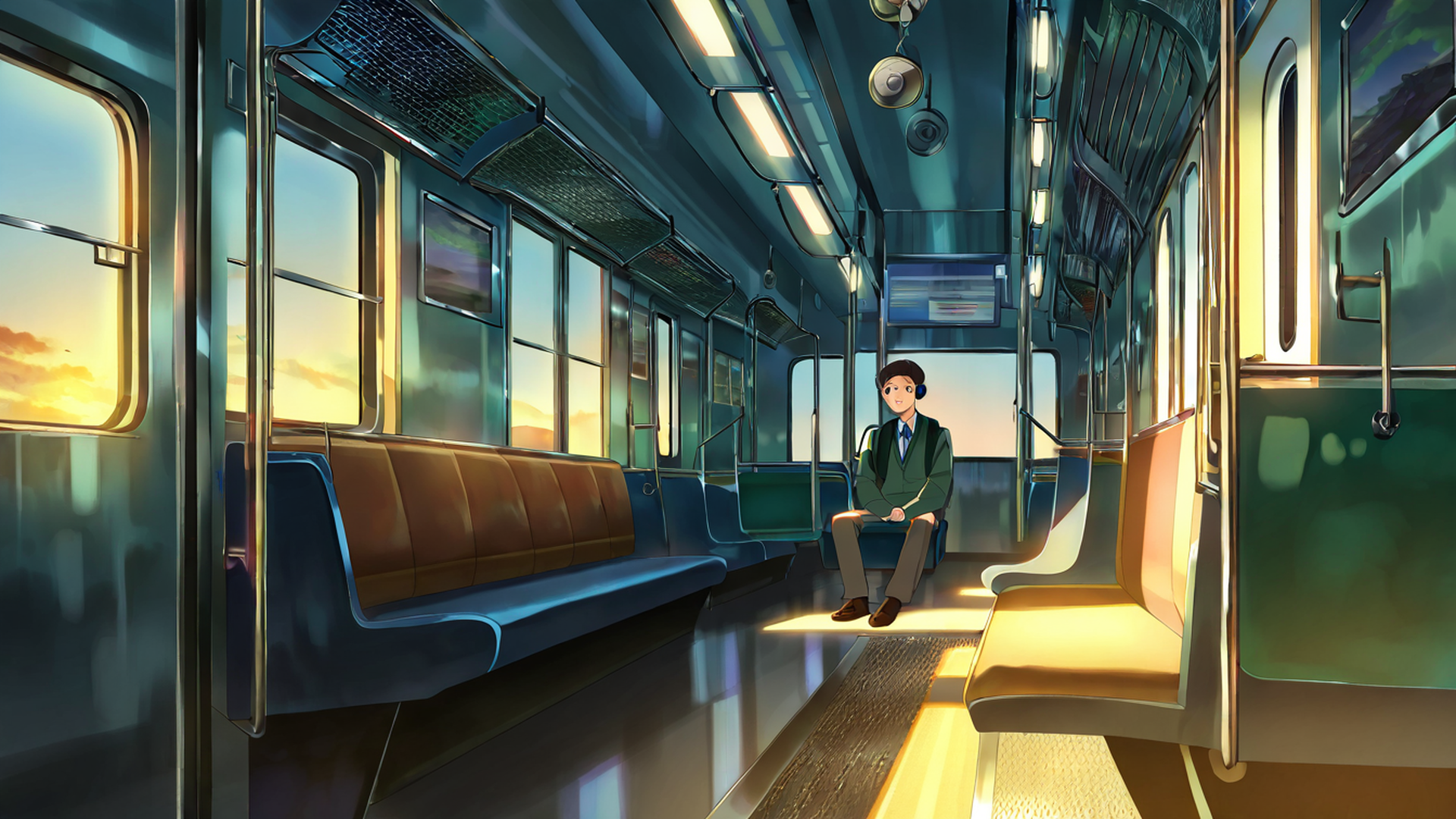 Boy Train Headphones Boy Train Headphones 1795787787 lofi anime wallpaper free download