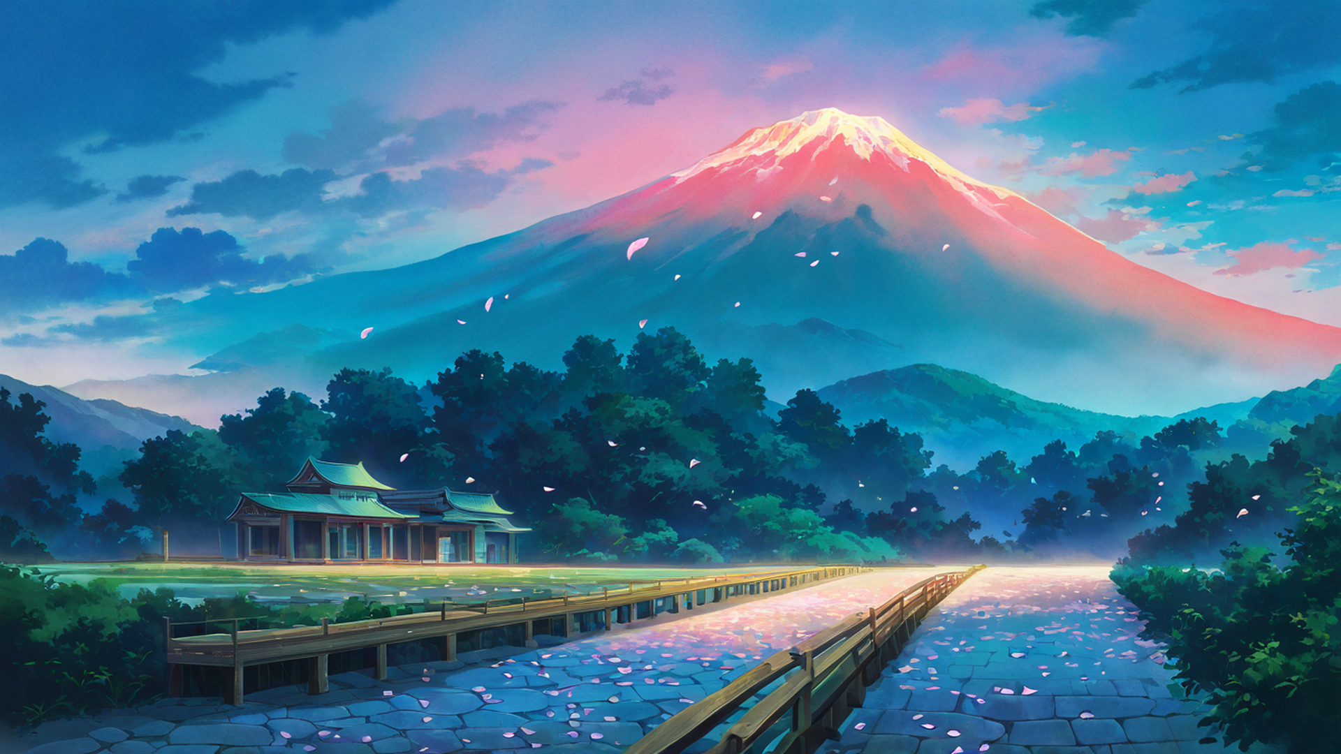 Cherry Blossom Path Cherry Blossom Path 0194535731 lofi anime wallpaper free download