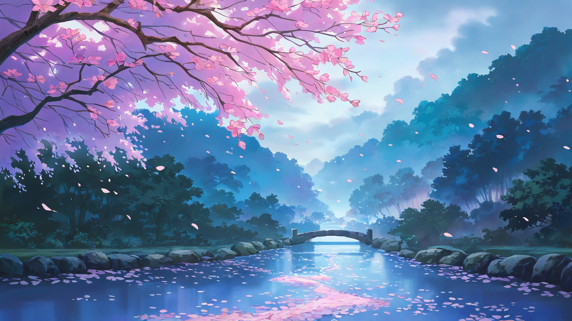 Cherry Blossom Path Cherry Blossom Path 0226699694 lofi anime wallpaper free download