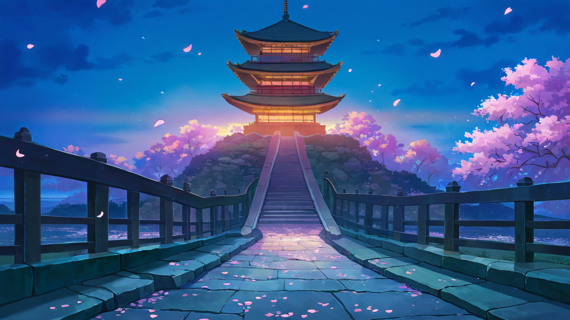 Cherry Blossom Path Cherry Blossom Path 0521865146 lofi anime wallpaper free download