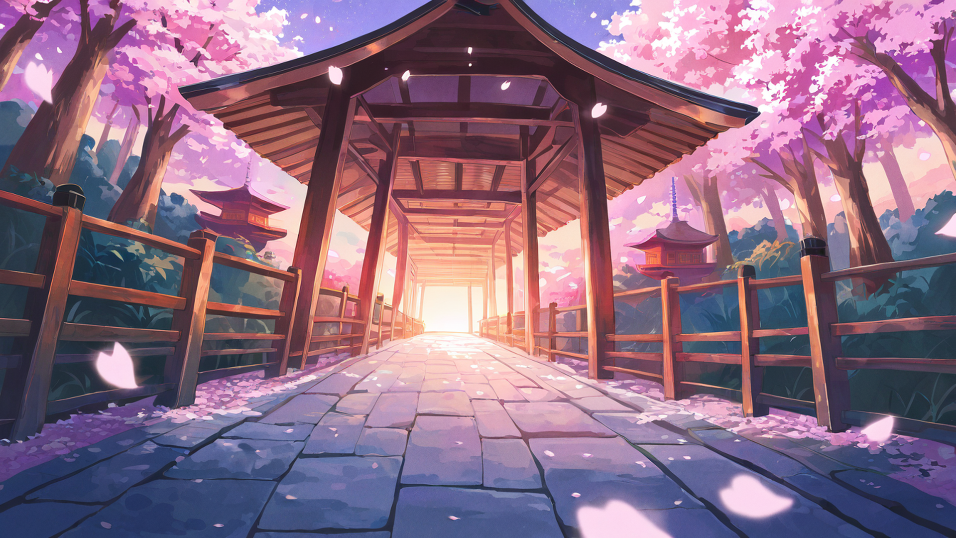Cherry Blossom Path Cherry Blossom Path 0919935029 lofi anime wallpaper free download