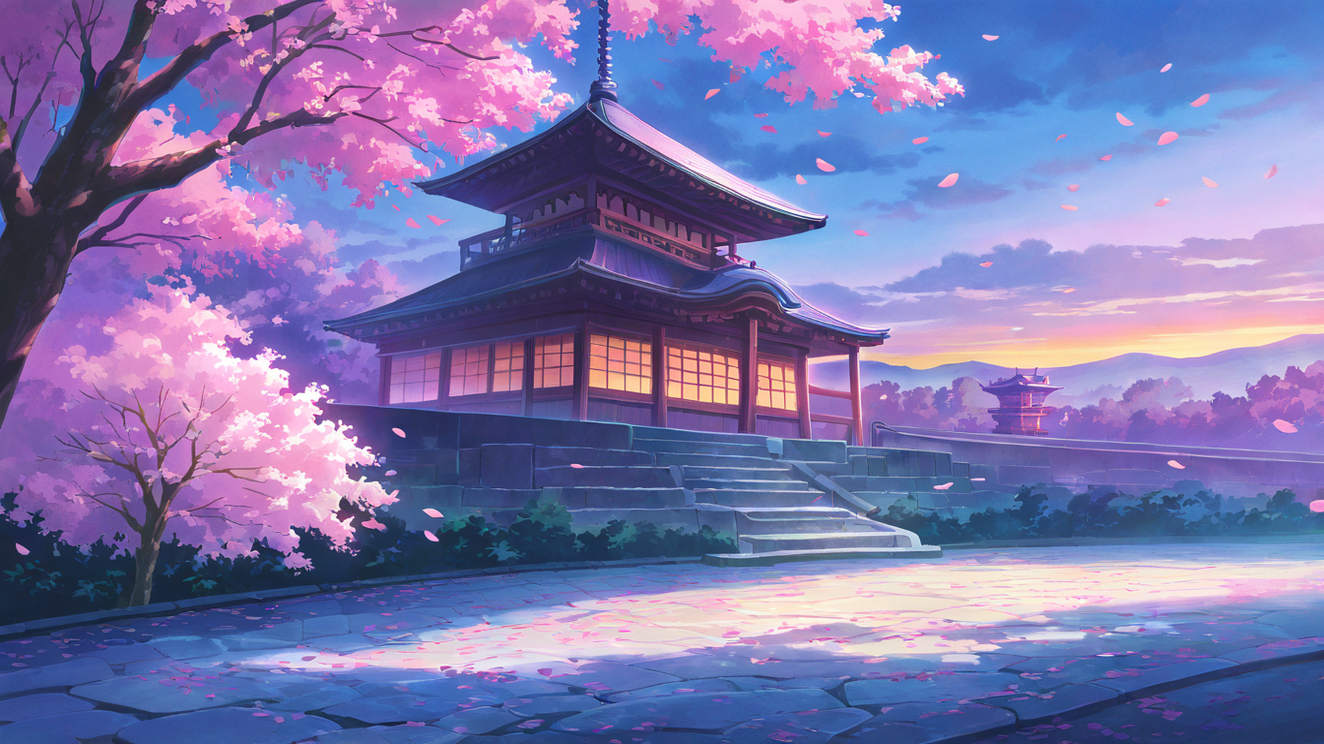 Cherry Blossom Path Cherry Blossom Path 1493630337 lofi anime wallpaper free download