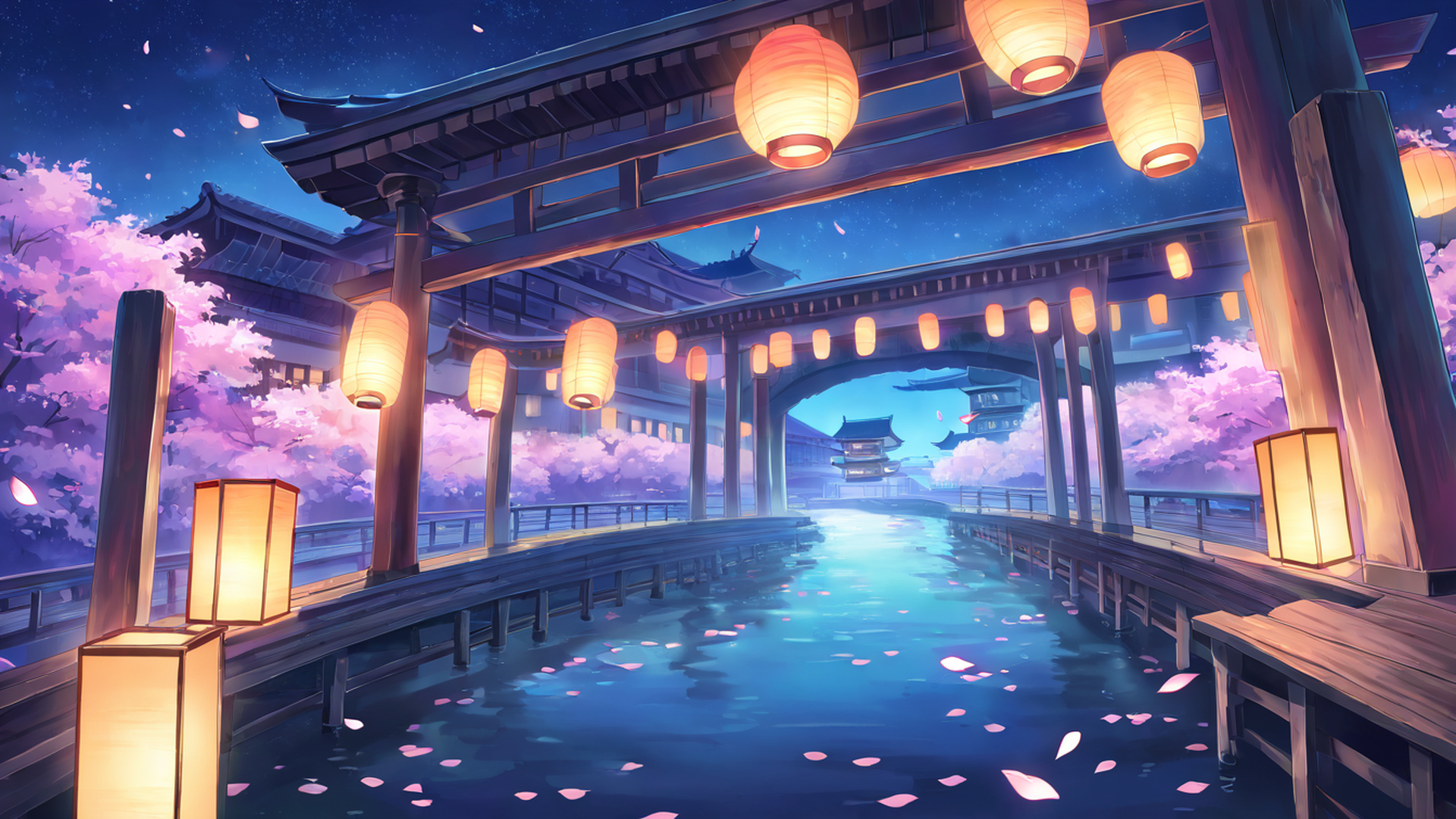 Cherry Blossom Path Cherry Blossom Path 1568174648 lofi anime wallpaper free download