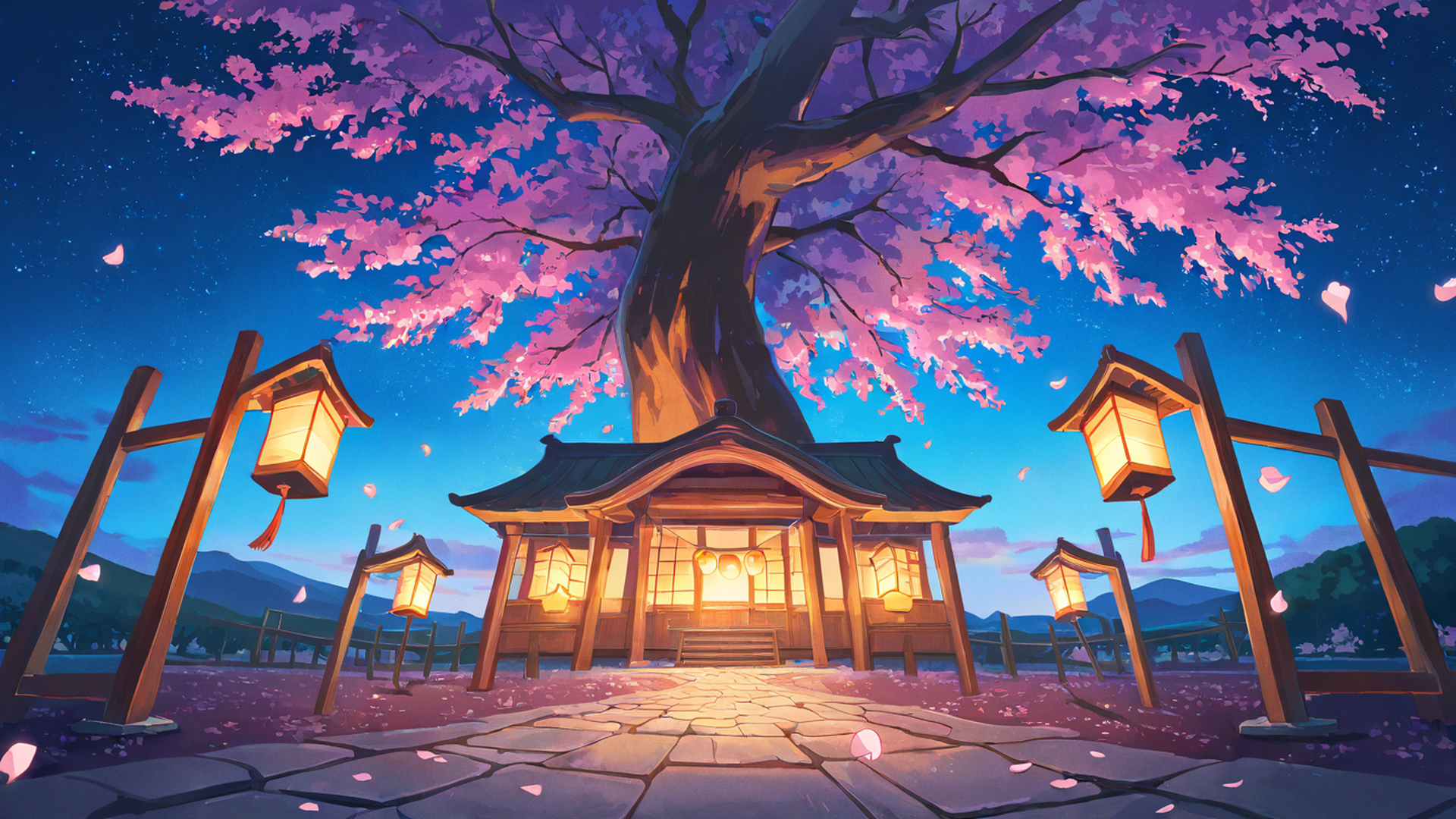 Cherry Blossom Path Cherry Blossom Path 1961407547 lofi anime wallpaper free download