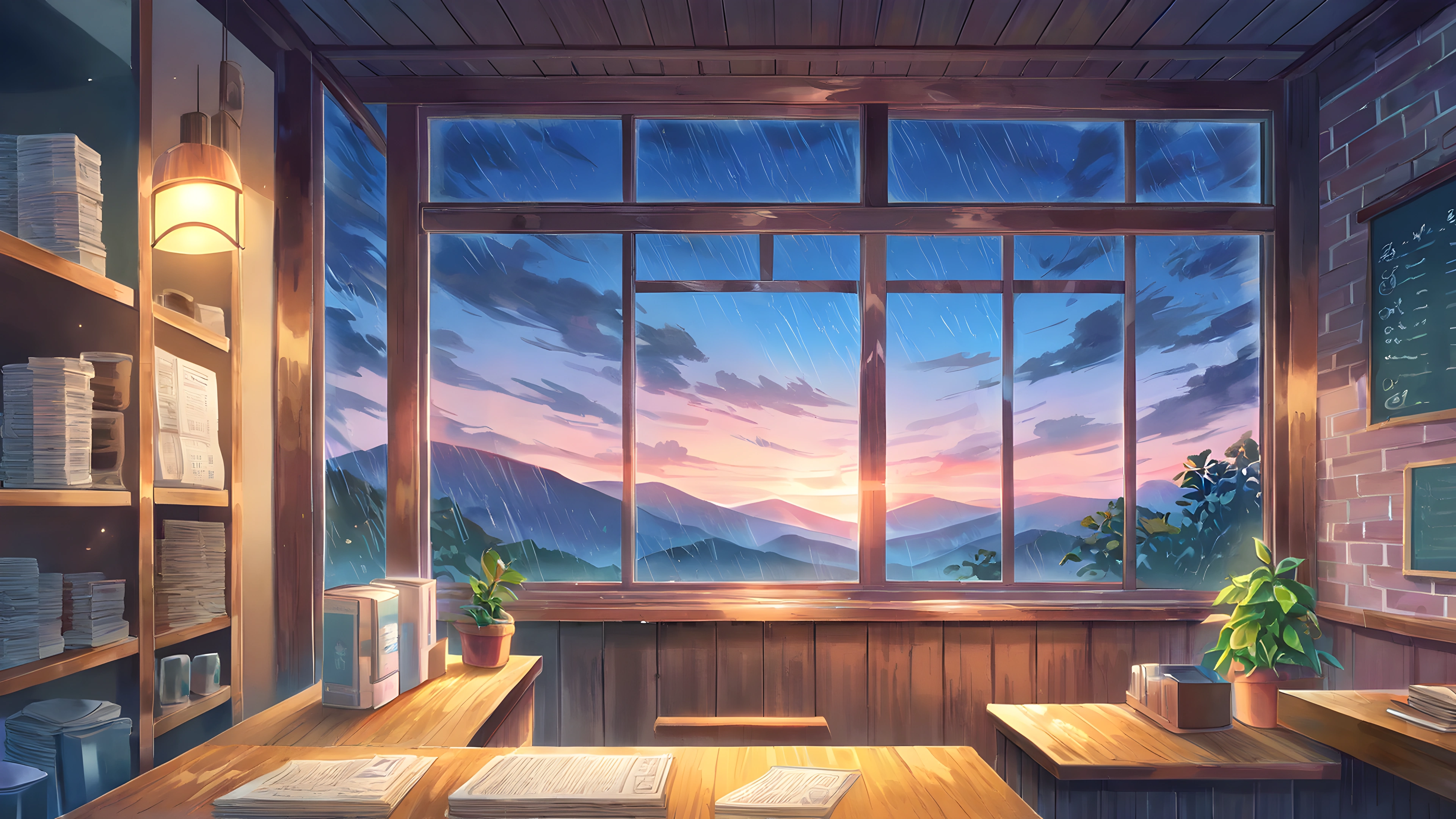 Coffee Shop Morning variant — Japanese aesthetic lofi wallpaper HD 4K Ultrawide