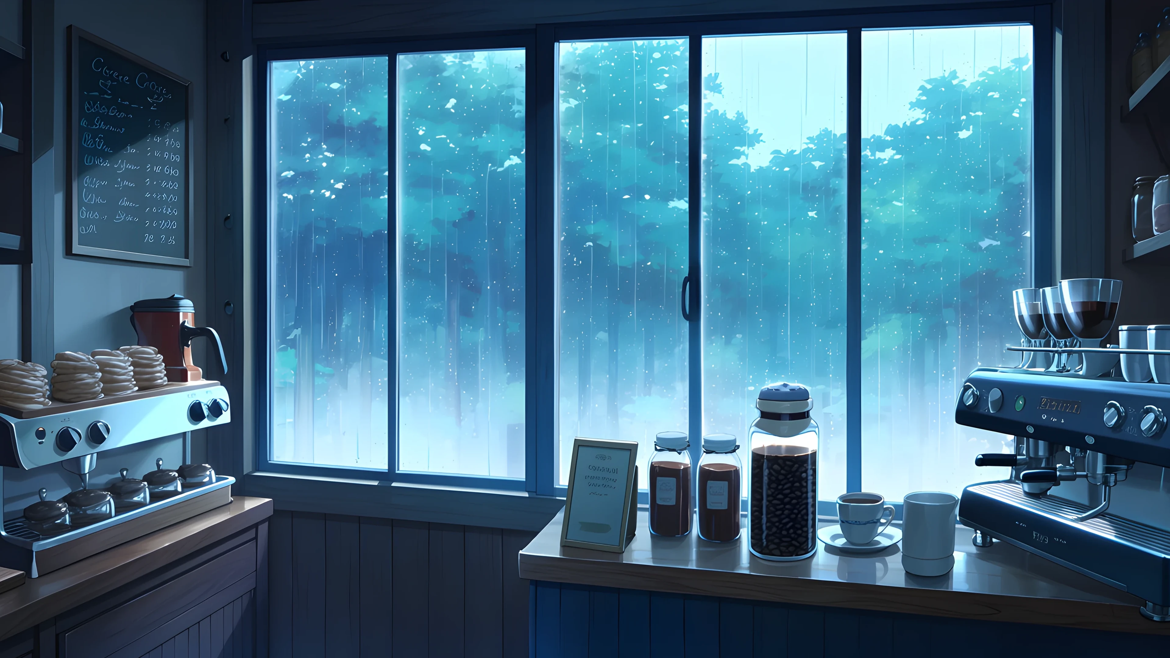 Coffee Shop Morning lofi wallpaper