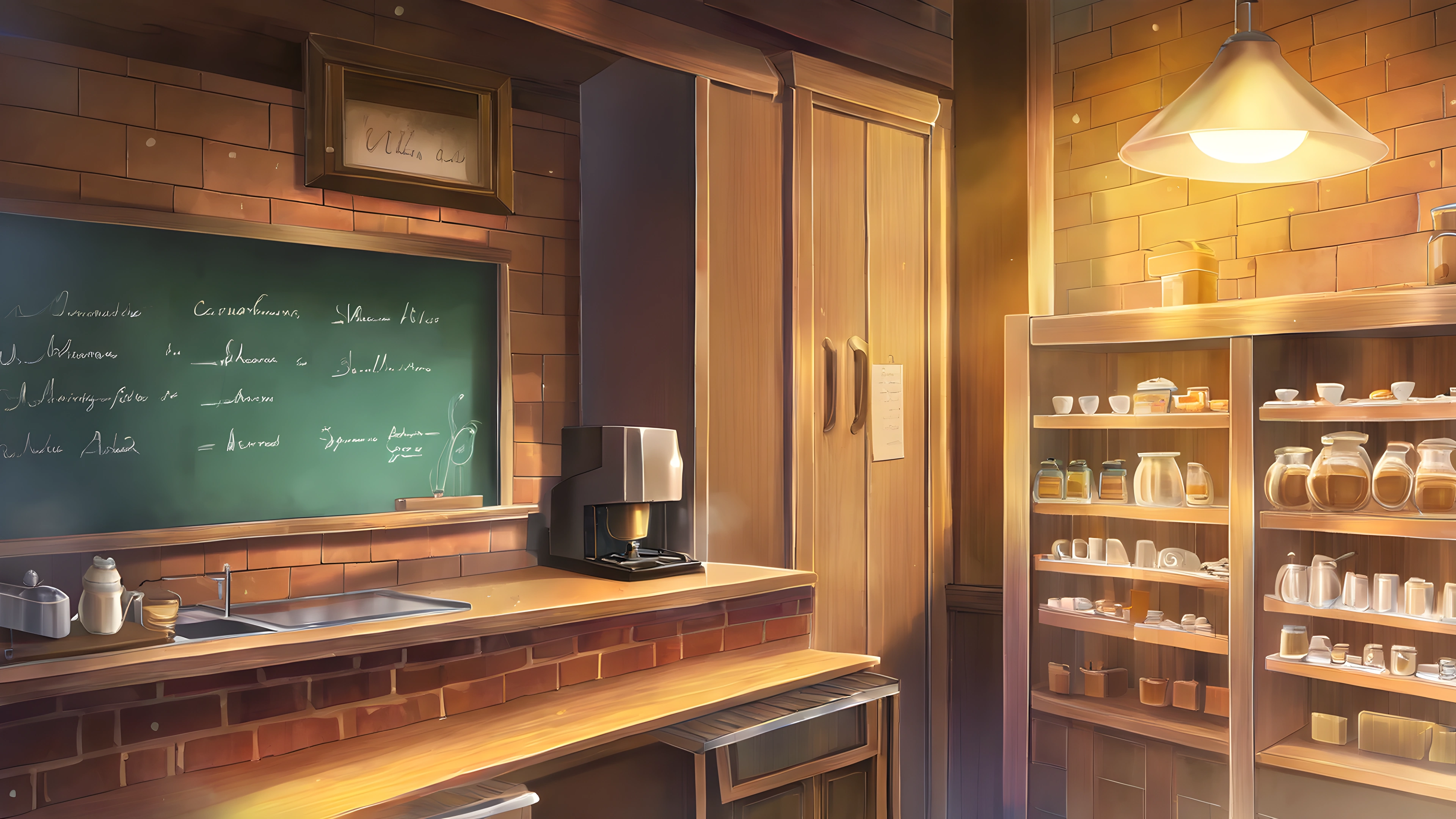 Coffee Shop Morning variant — Japanese aesthetic lofi wallpaper HD 4K Ultrawide