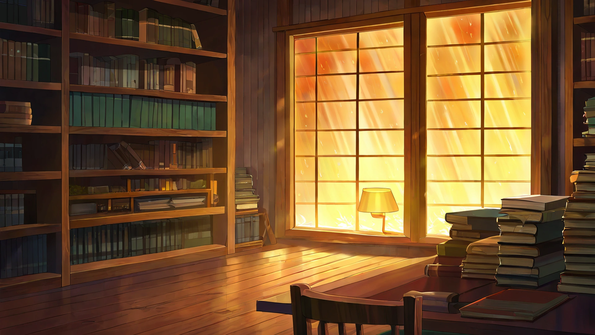 cozy bookshop lofi wallpaper