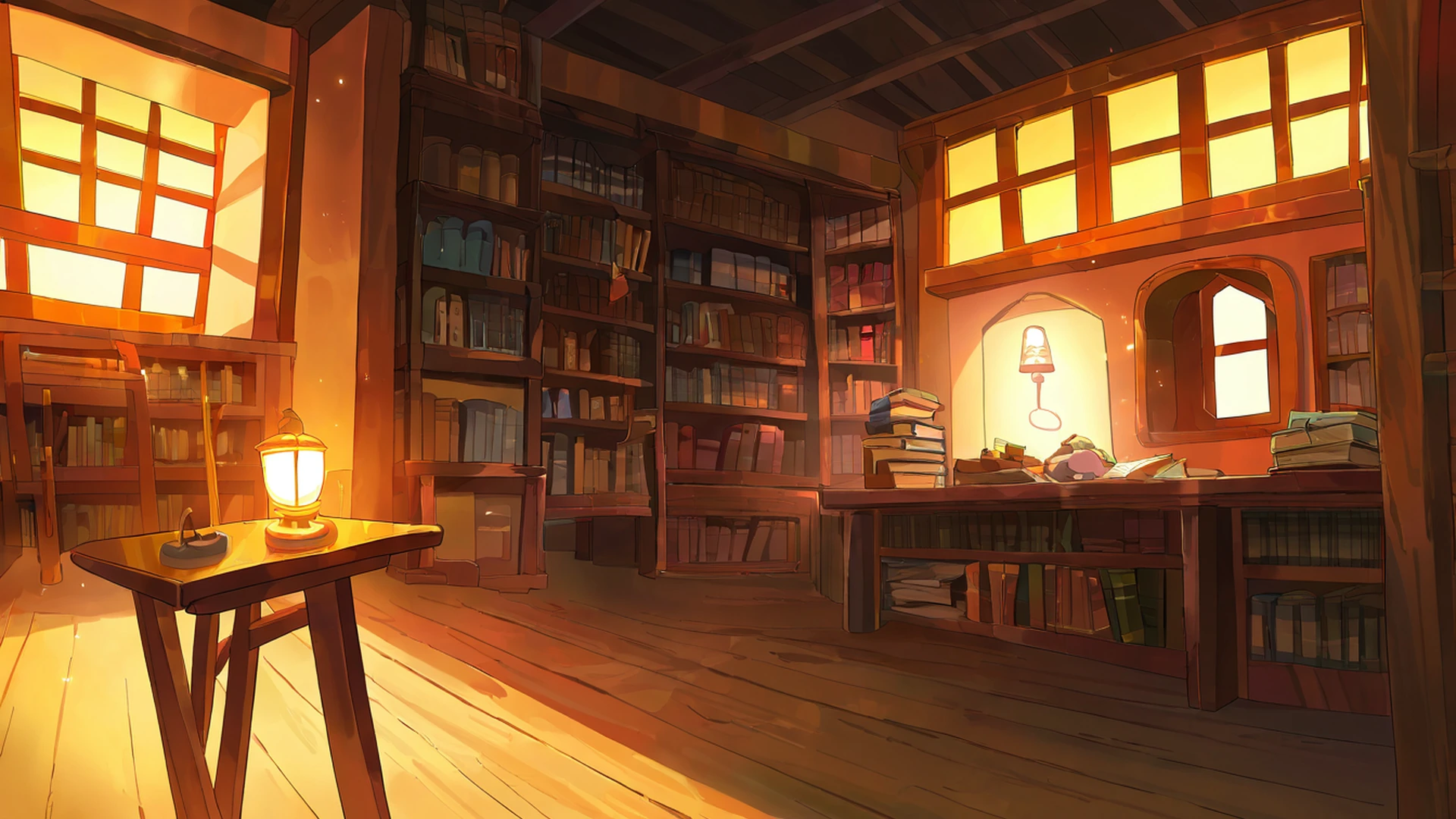 cozy bookshop lofi wallpaper