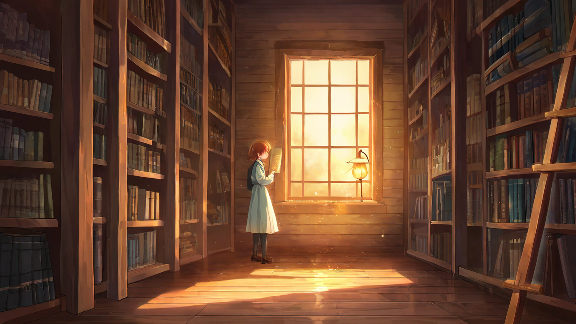 cozy bookshop lofi wallpaper