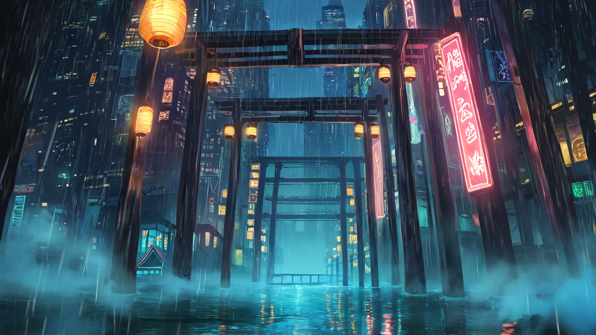 Cyberpunk Bridge Cyberpunk Bridge 0875664854 lofi anime wallpaper free download