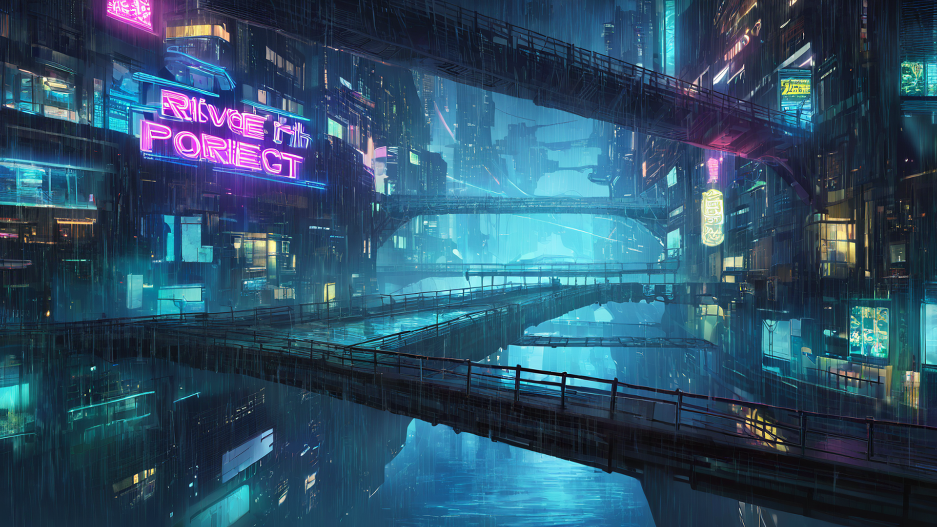 Cyberpunk Bridge Cyberpunk Bridge 1086012055 lofi anime wallpaper free download