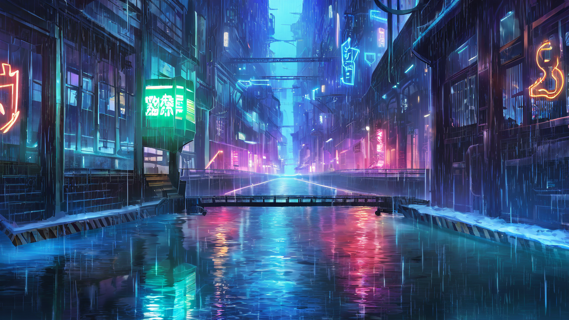 Cyberpunk Bridge Cyberpunk Bridge 1772783322 lofi anime wallpaper free download