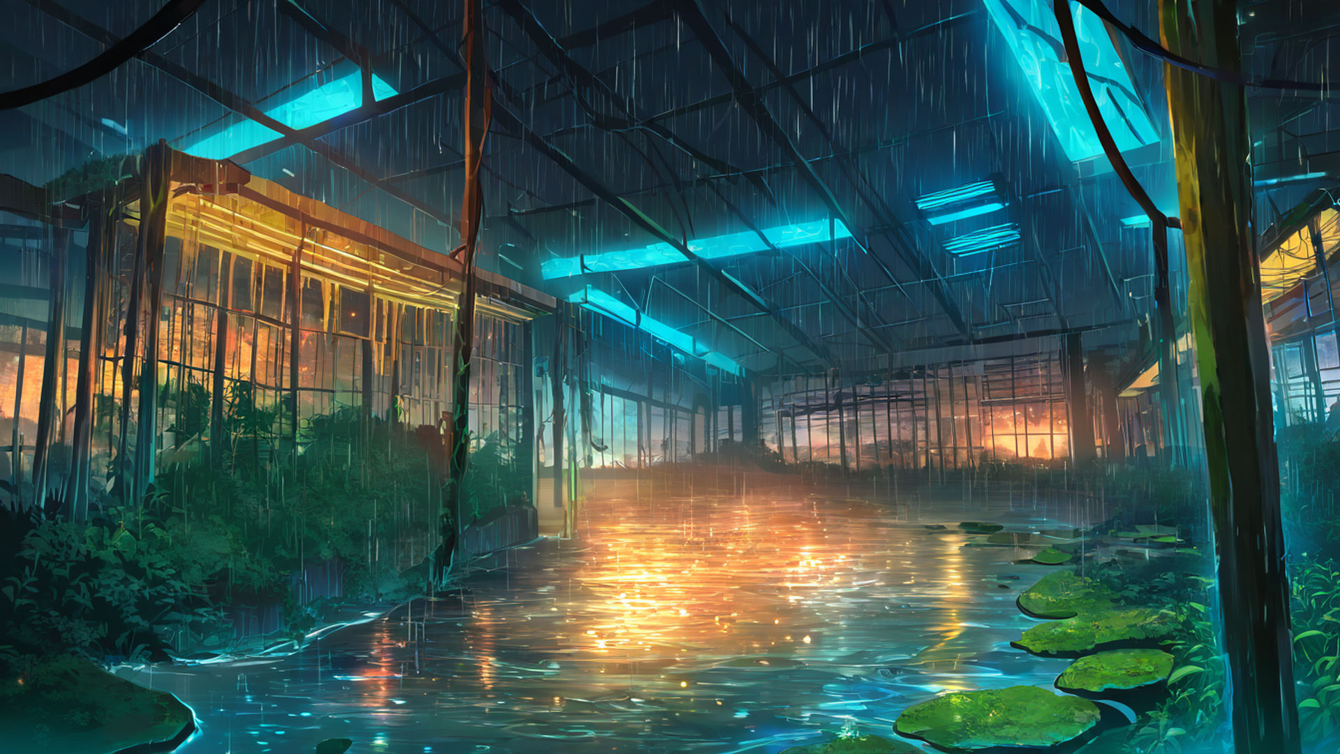 Cyberpunk Garden Cyberpunk Garden 0408660391 lofi anime wallpaper free download