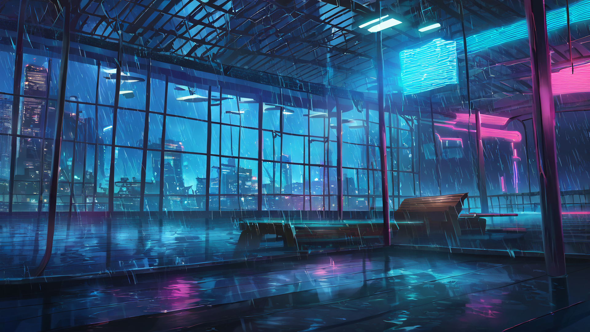 Cyberpunk Garden Cyberpunk Garden 0810415574 lofi anime wallpaper free download