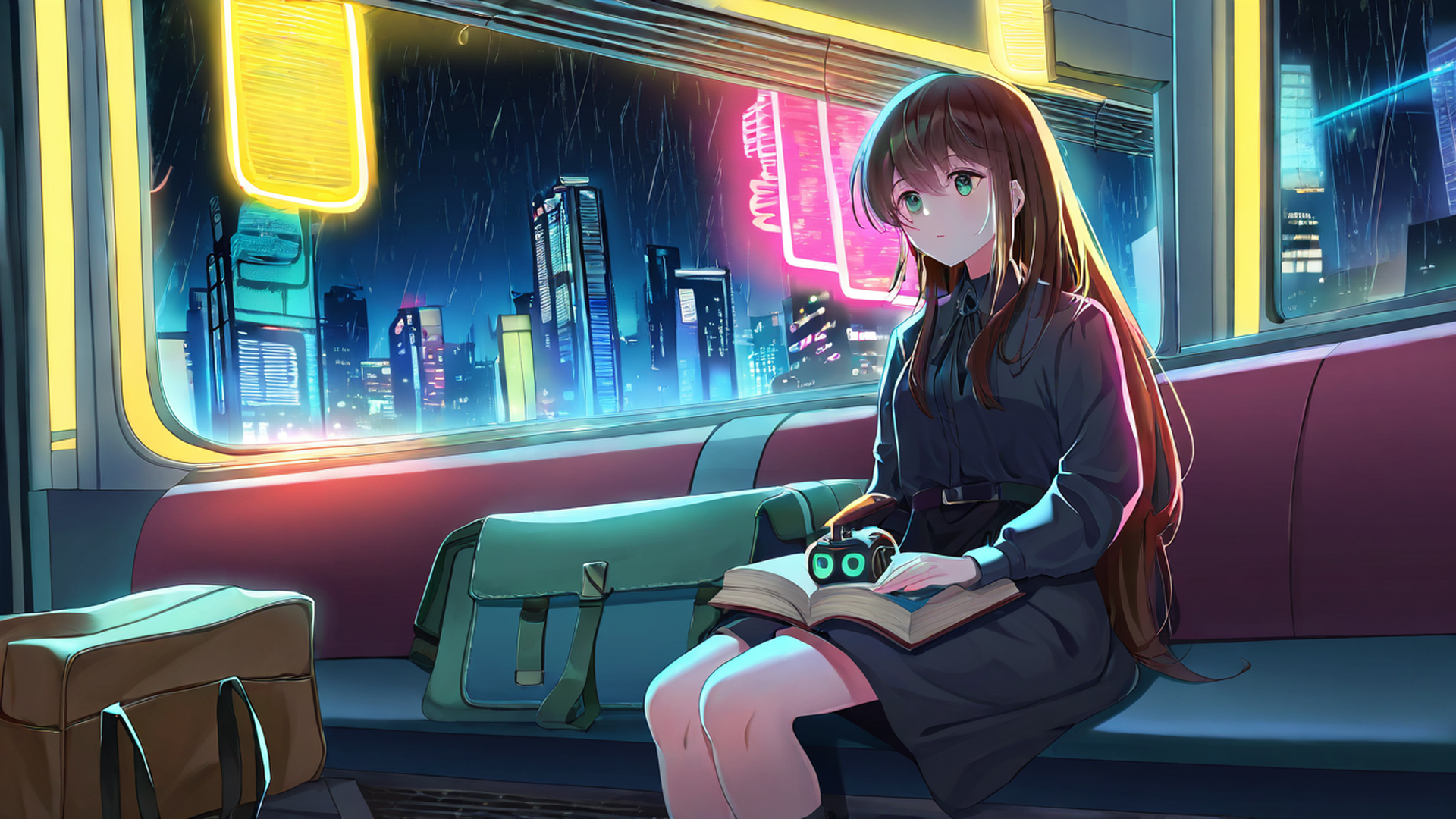 Cyberpunk Girl Train Cyberpunk Girl Train 0832854322 lofi anime wallpaper free download