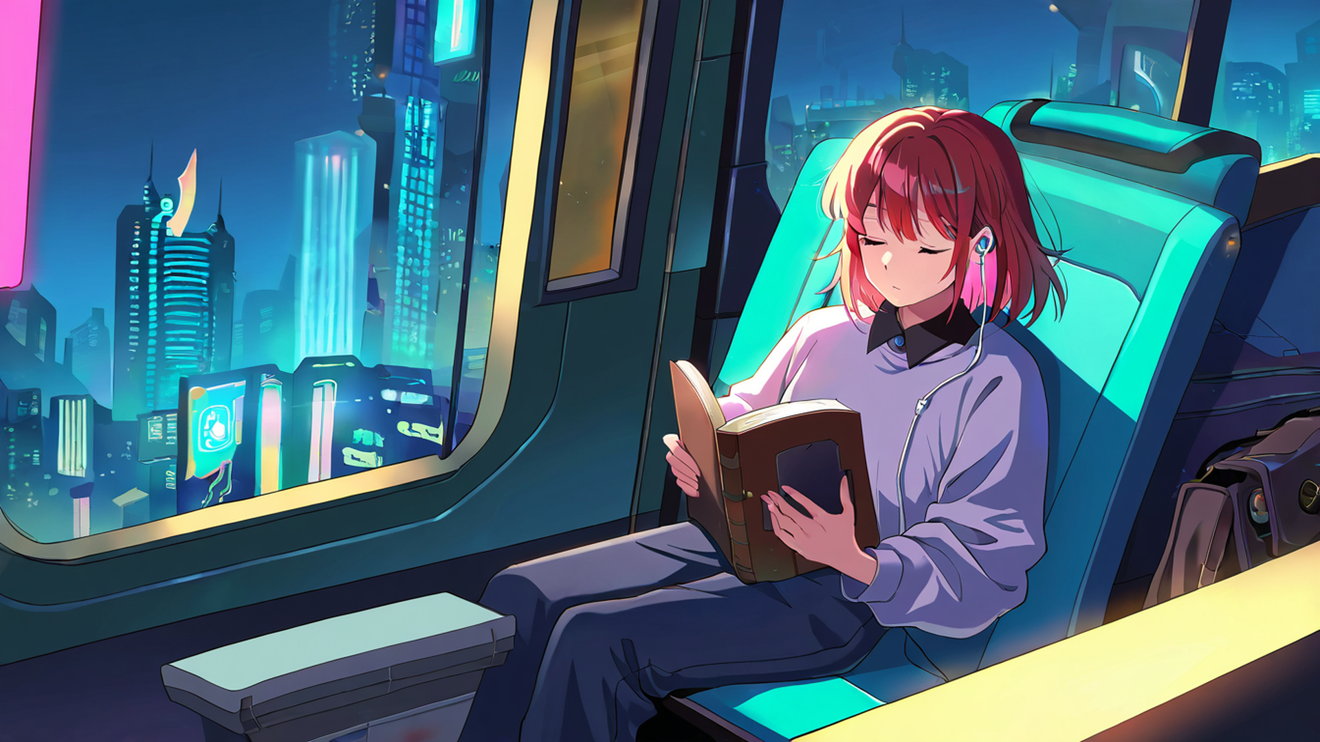 Cyberpunk Girl Train Cyberpunk Girl Train 2145256829 lofi anime wallpaper free download