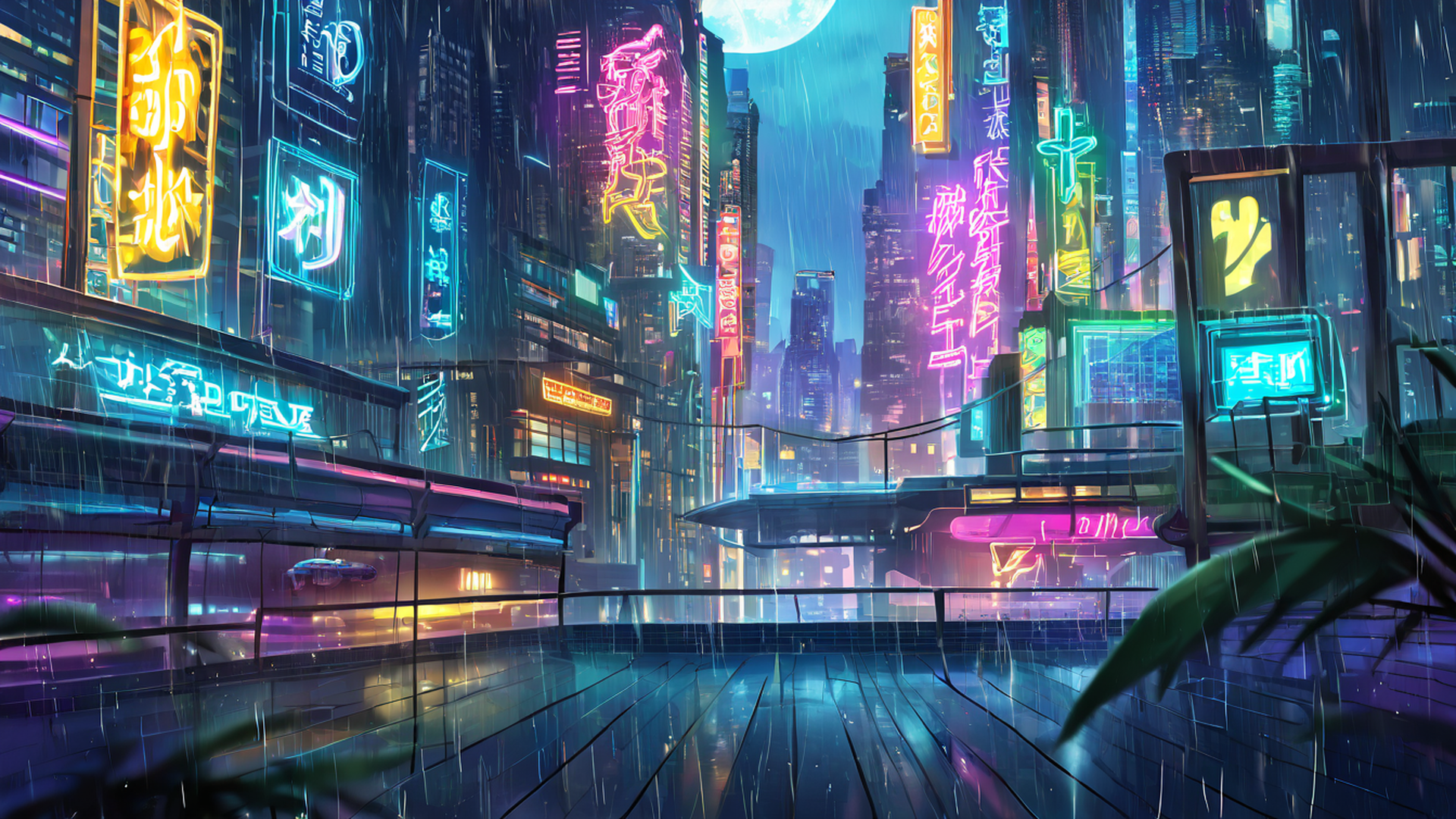 Cyberpunk Rooftop Cyberpunk Rooftop 1690199918 lofi anime wallpaper free download