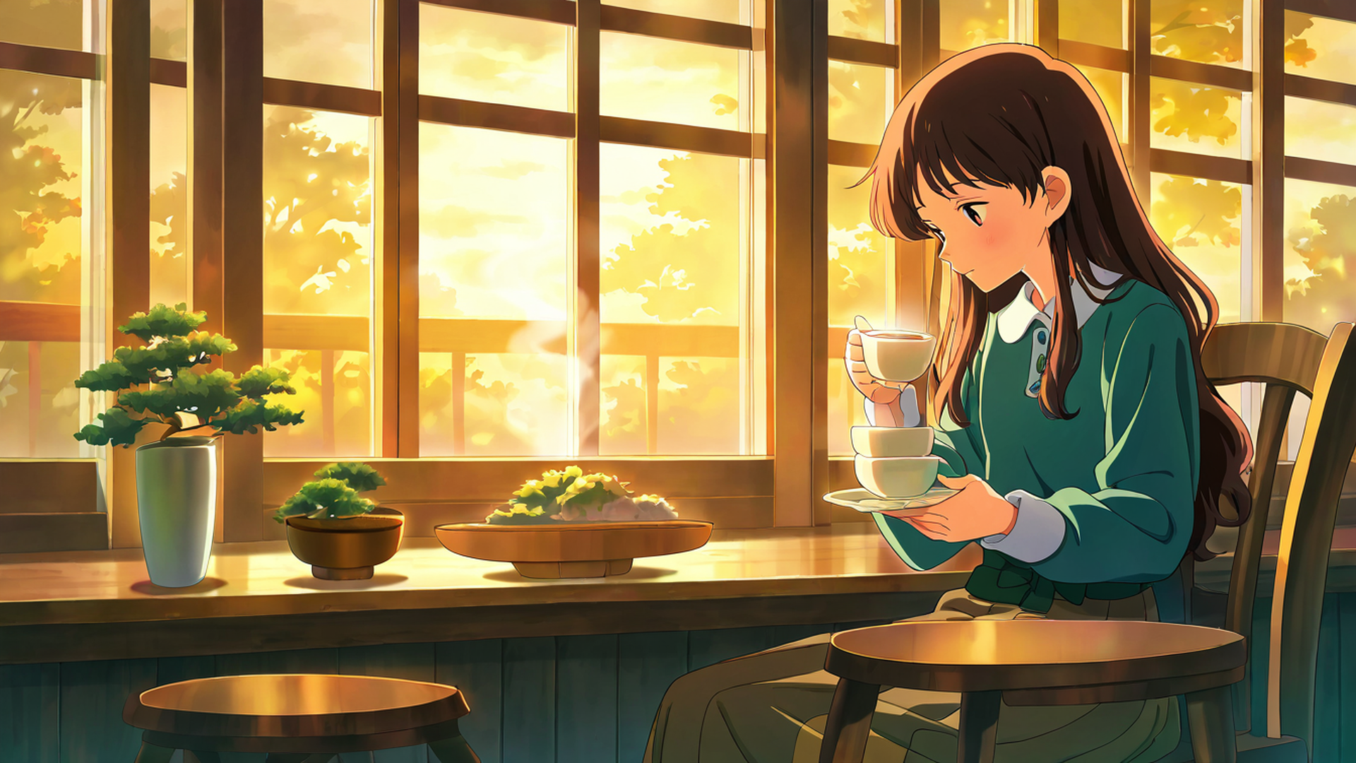 Girl Cafe Japan Girl Cafe Japan 0234152172 lofi anime wallpaper free download