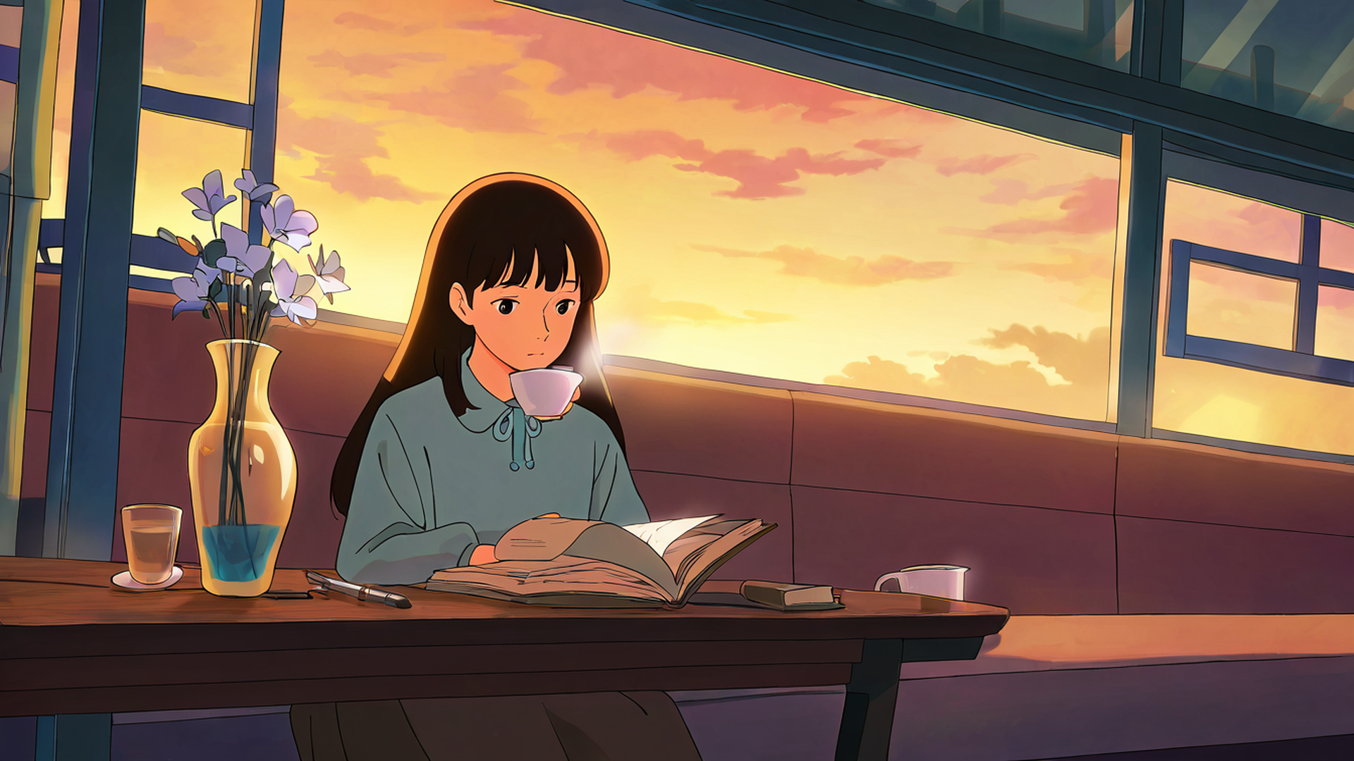 Girl Cafe Japan Girl Cafe Japan 0758576249 lofi anime wallpaper free download