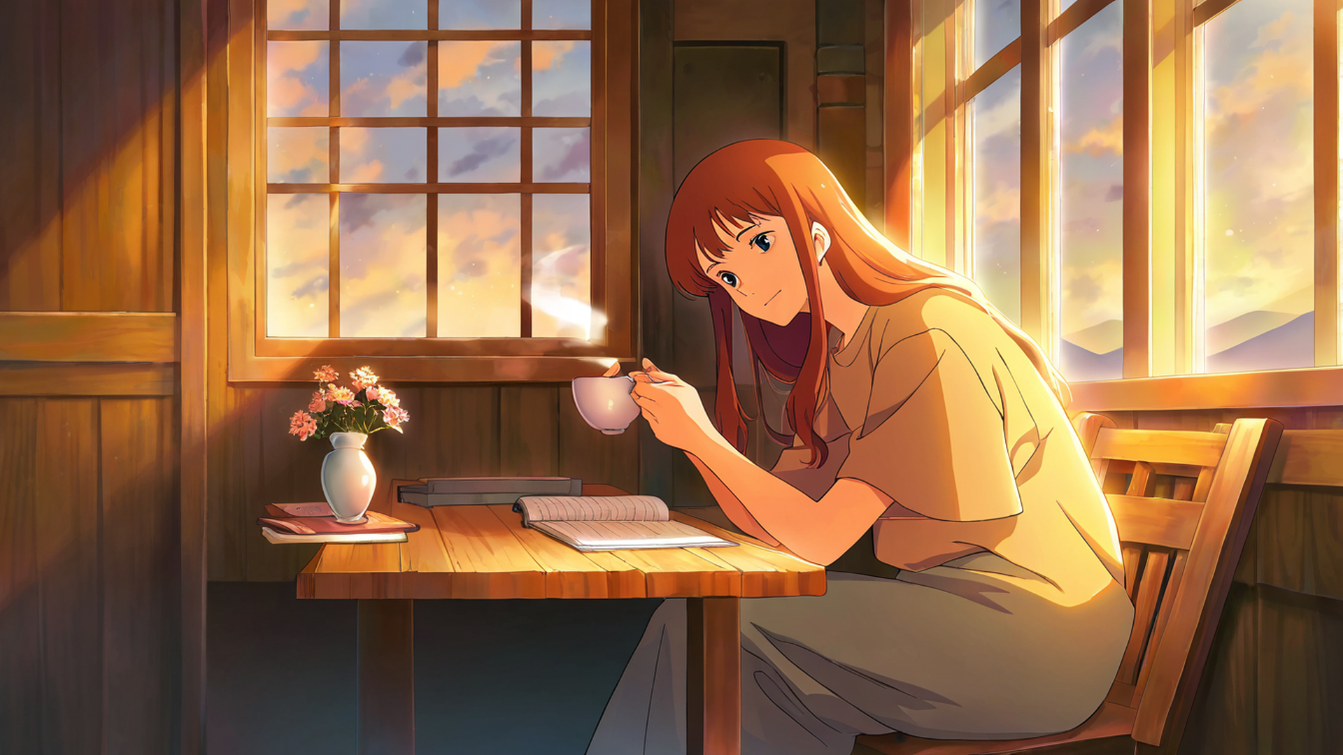 Girl Cafe Japan Girl Cafe Japan 1196424341 lofi anime wallpaper free download
