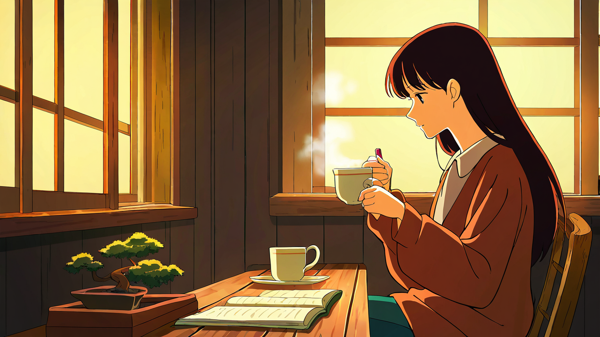 Girl Cafe Japan Girl Cafe Japan 1809217666 lofi anime wallpaper free download