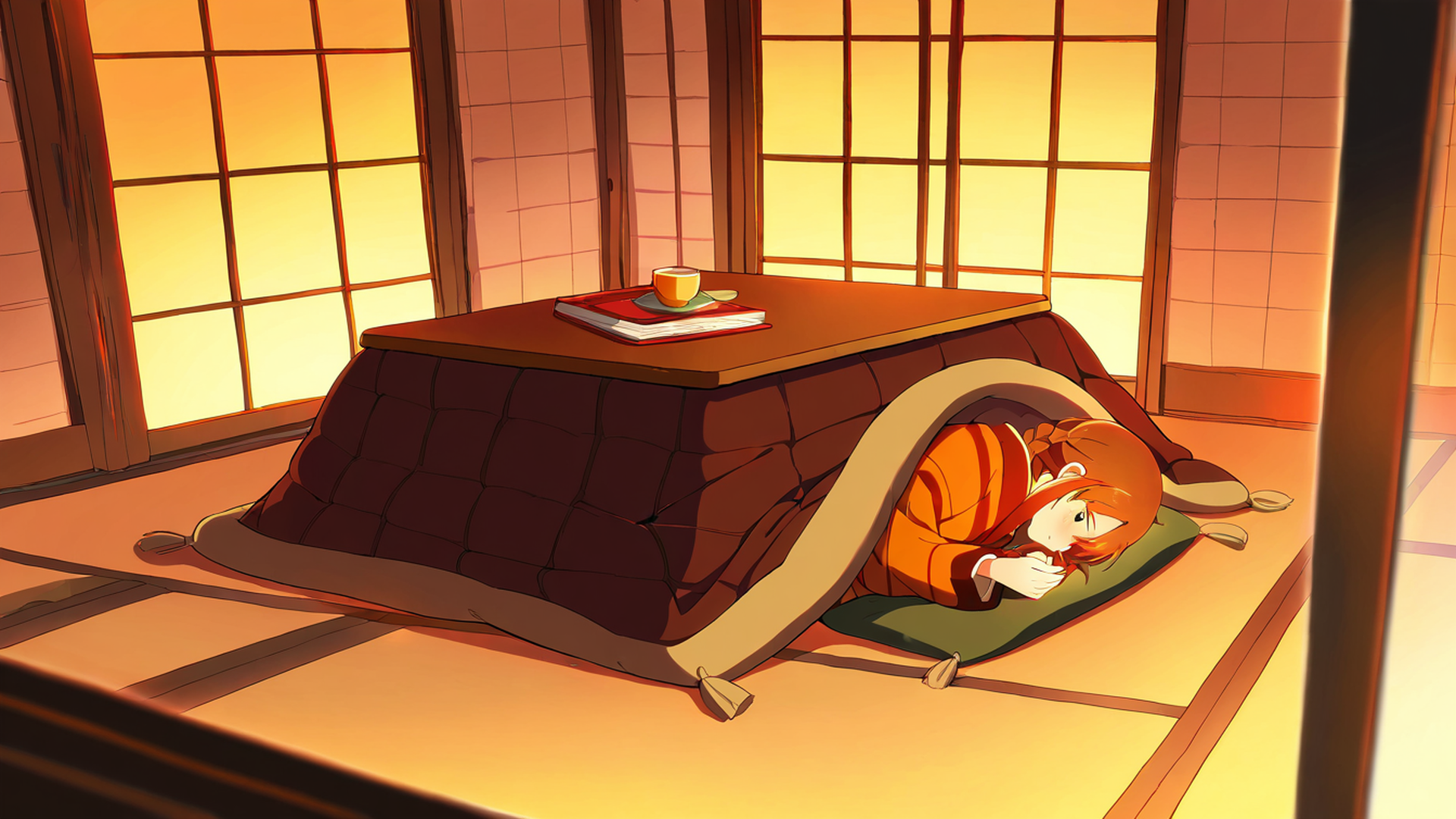 Girl Kotatsu Winter Girl Kotatsu Winter 0333263962 lofi anime wallpaper free download