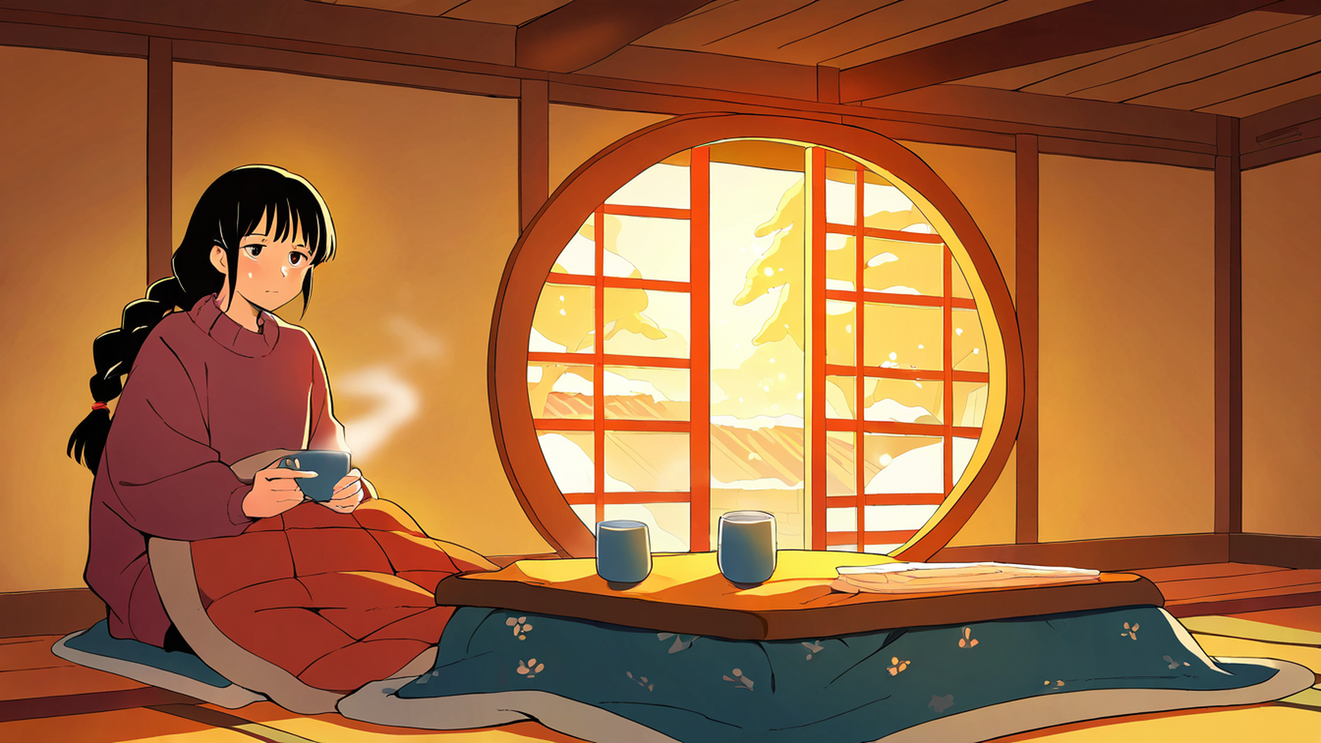 Girl Kotatsu Winter Girl Kotatsu Winter 0578842224 lofi anime wallpaper free download