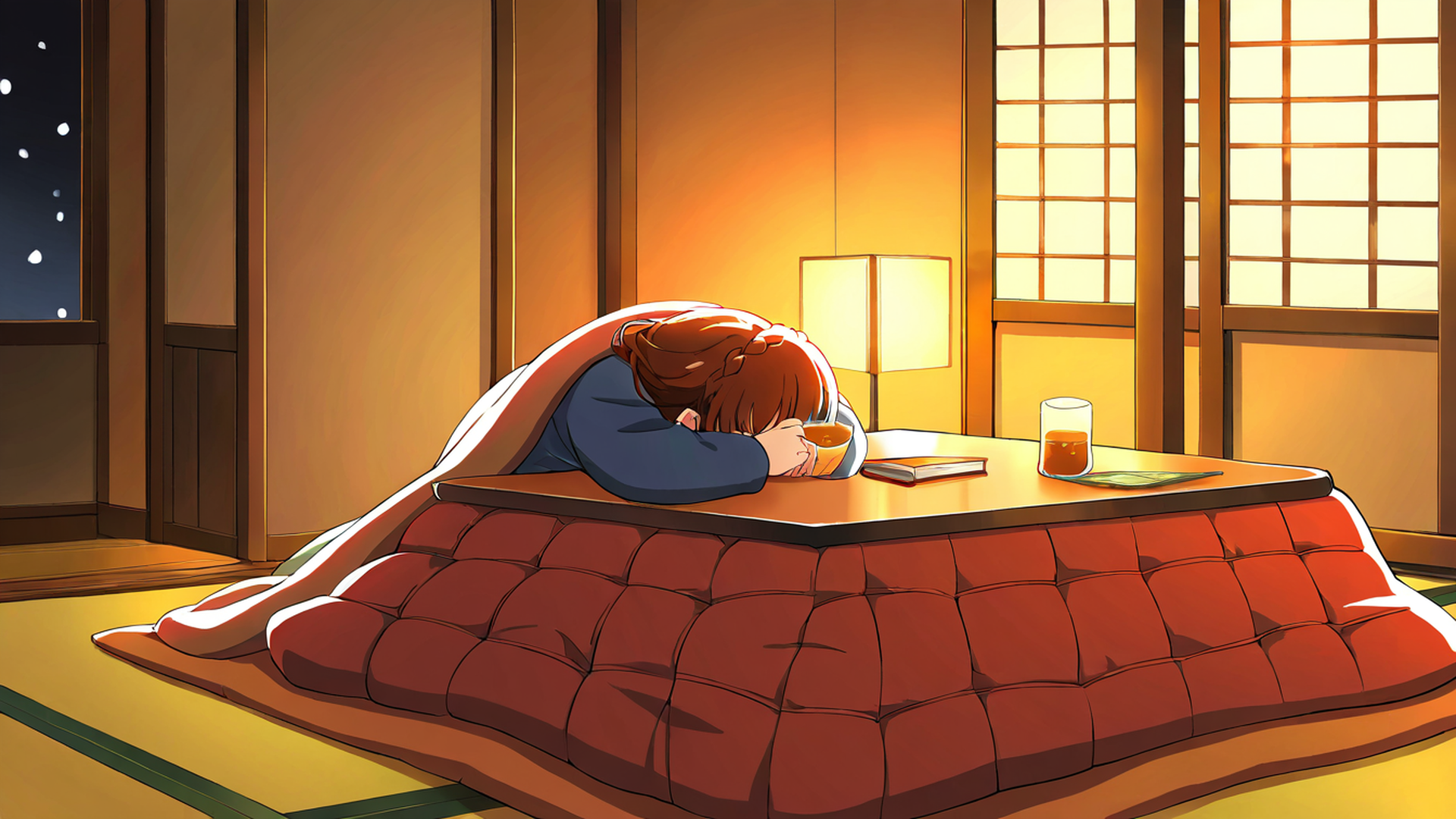 Girl Kotatsu Winter Girl Kotatsu Winter 0595591336 lofi anime wallpaper free download