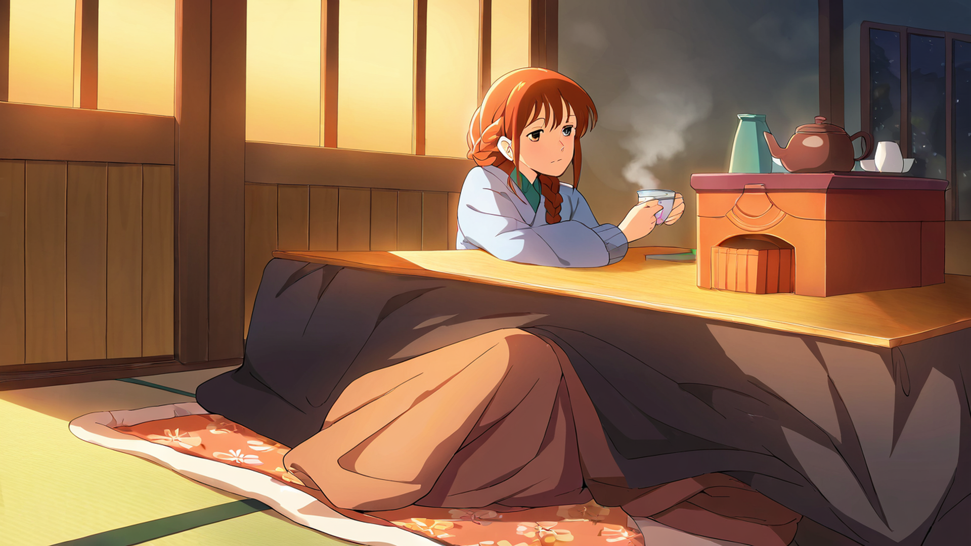 Girl Kotatsu Winter Girl Kotatsu Winter 1125702369 lofi anime wallpaper free download