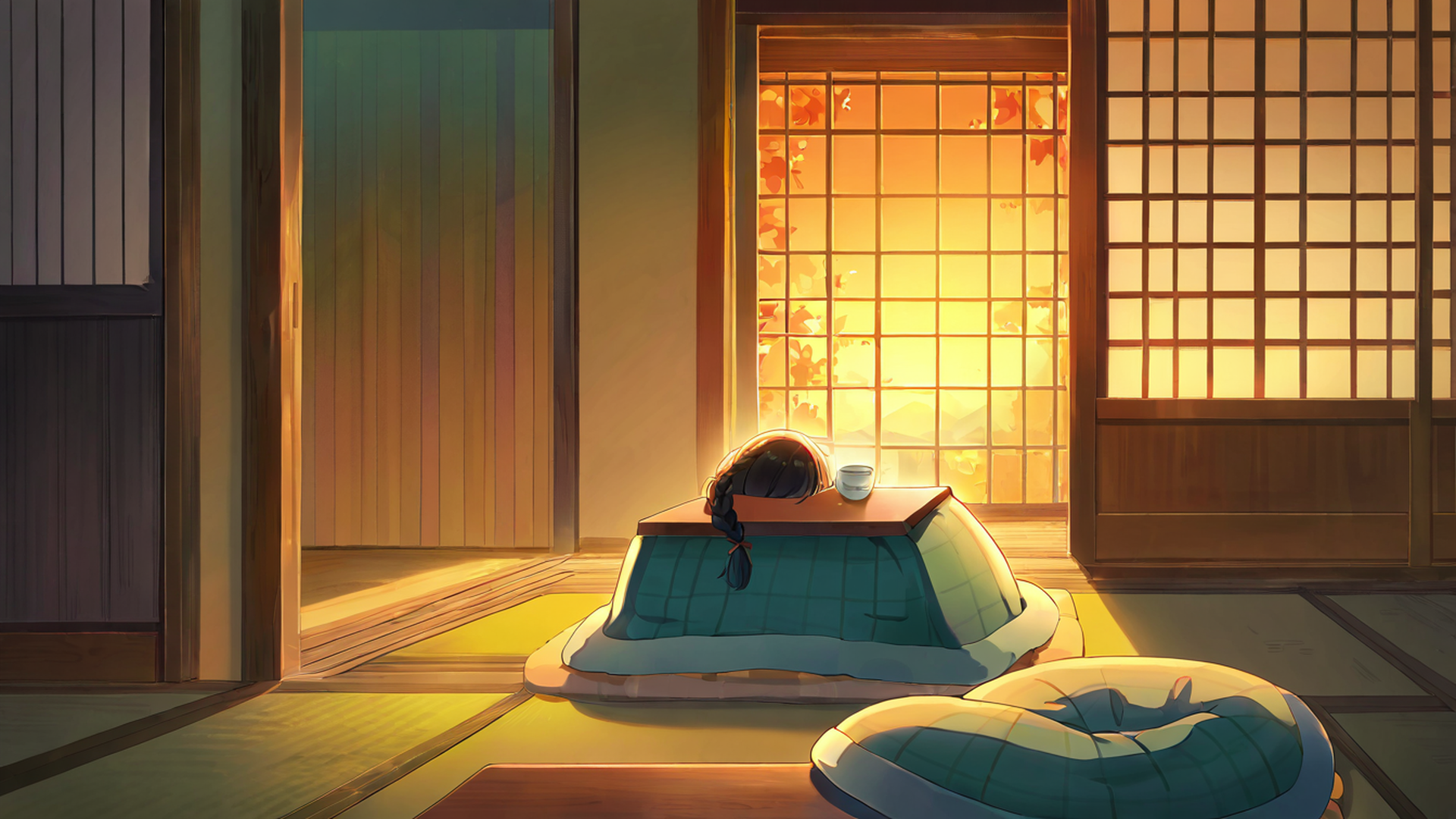 Girl Kotatsu Winter Girl Kotatsu Winter 1290891538 lofi anime wallpaper free download