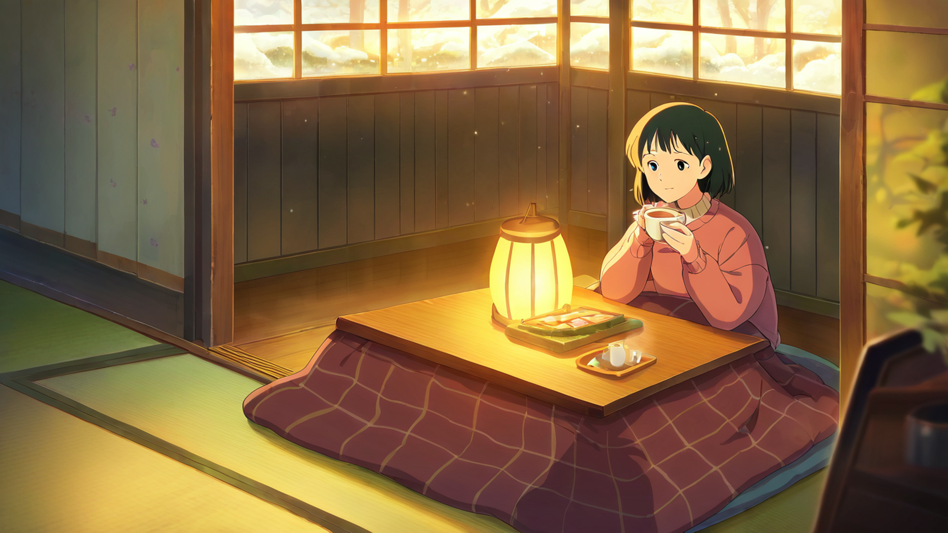 Girl Kotatsu Winter Girl Kotatsu Winter 1507934448 lofi anime wallpaper free download