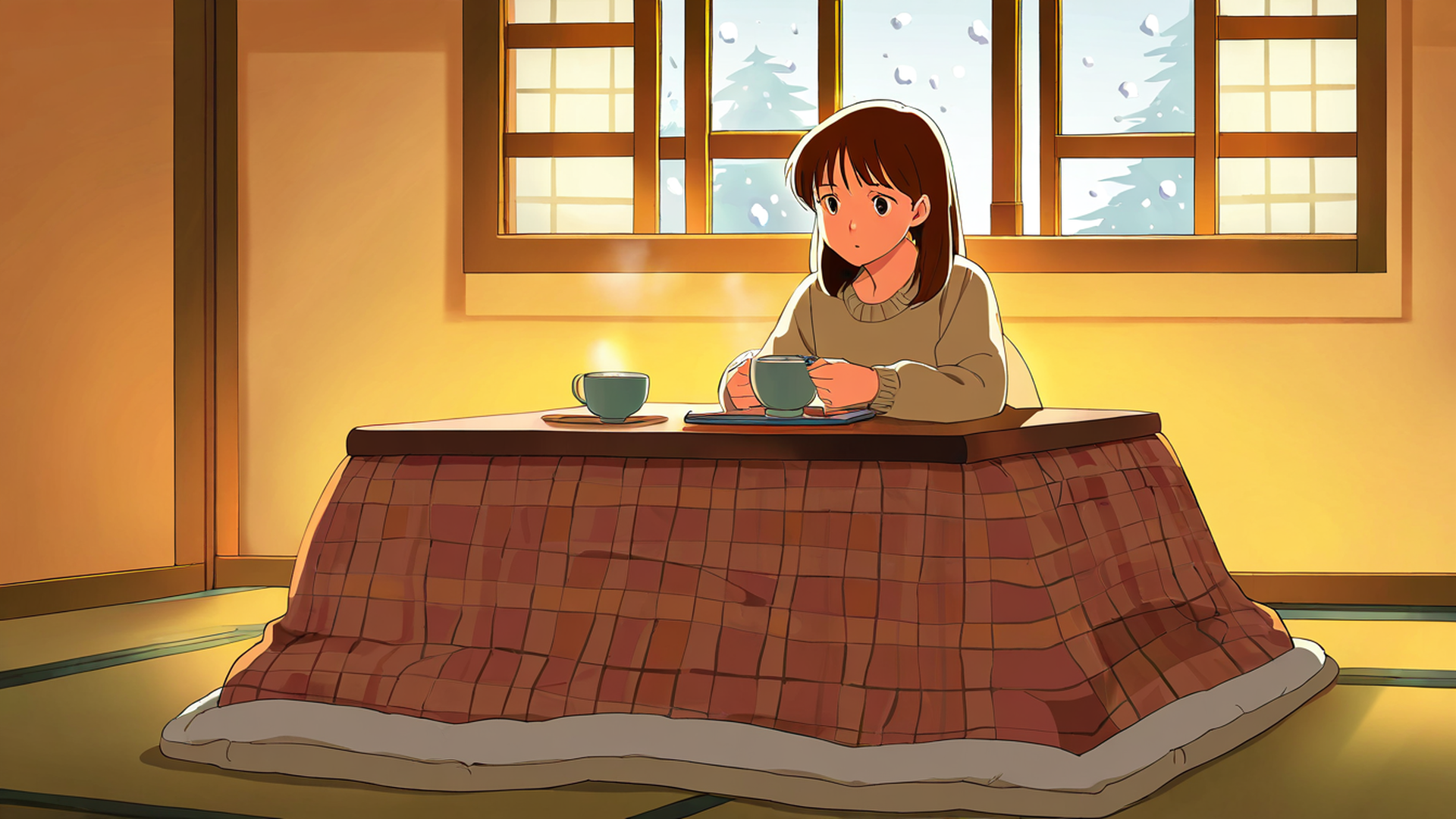 Girl Kotatsu Winter Girl Kotatsu Winter 1568834301 lofi anime wallpaper free download