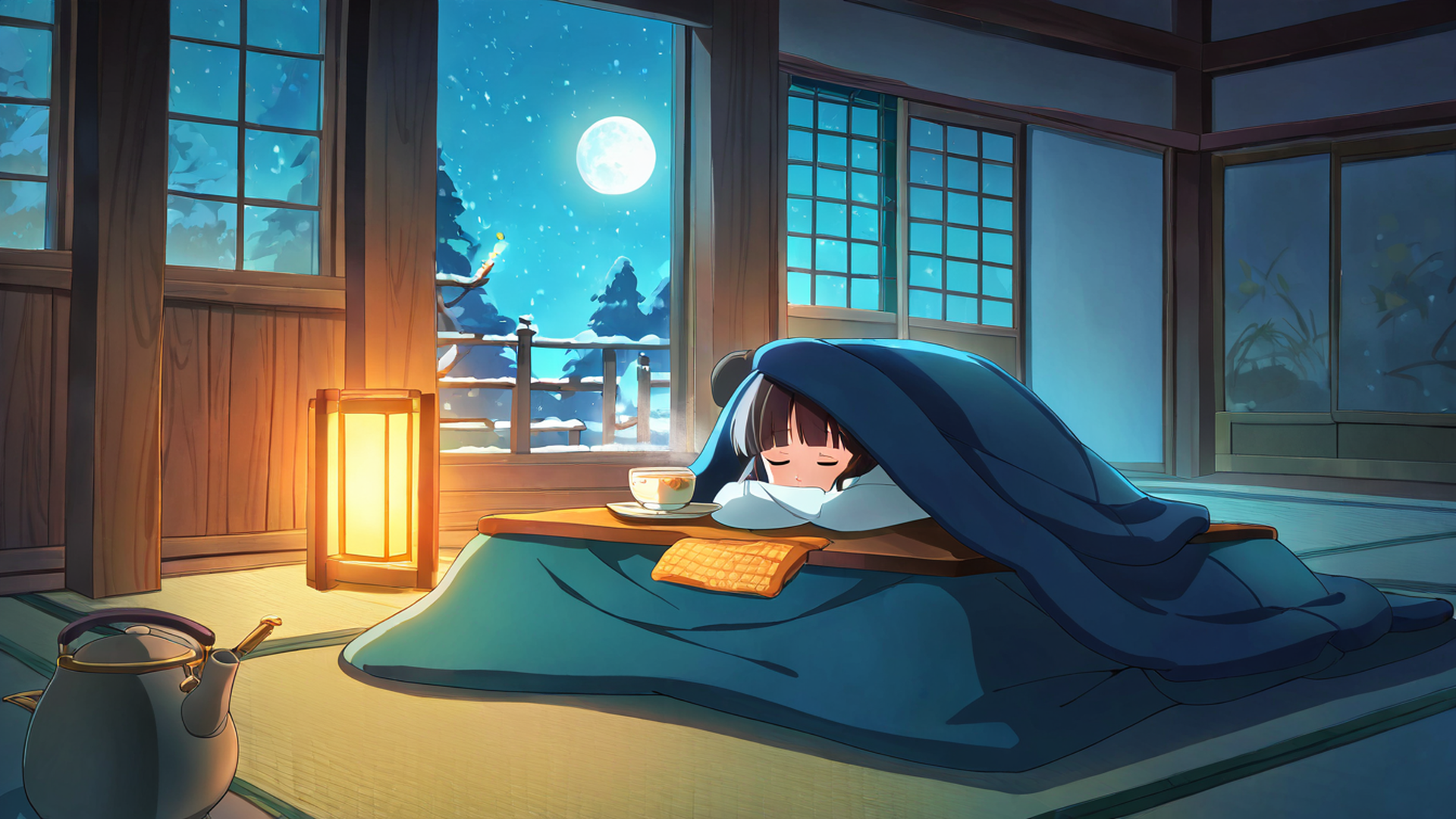 Girl Kotatsu Winter Girl Kotatsu Winter 2038805125 lofi anime wallpaper free download