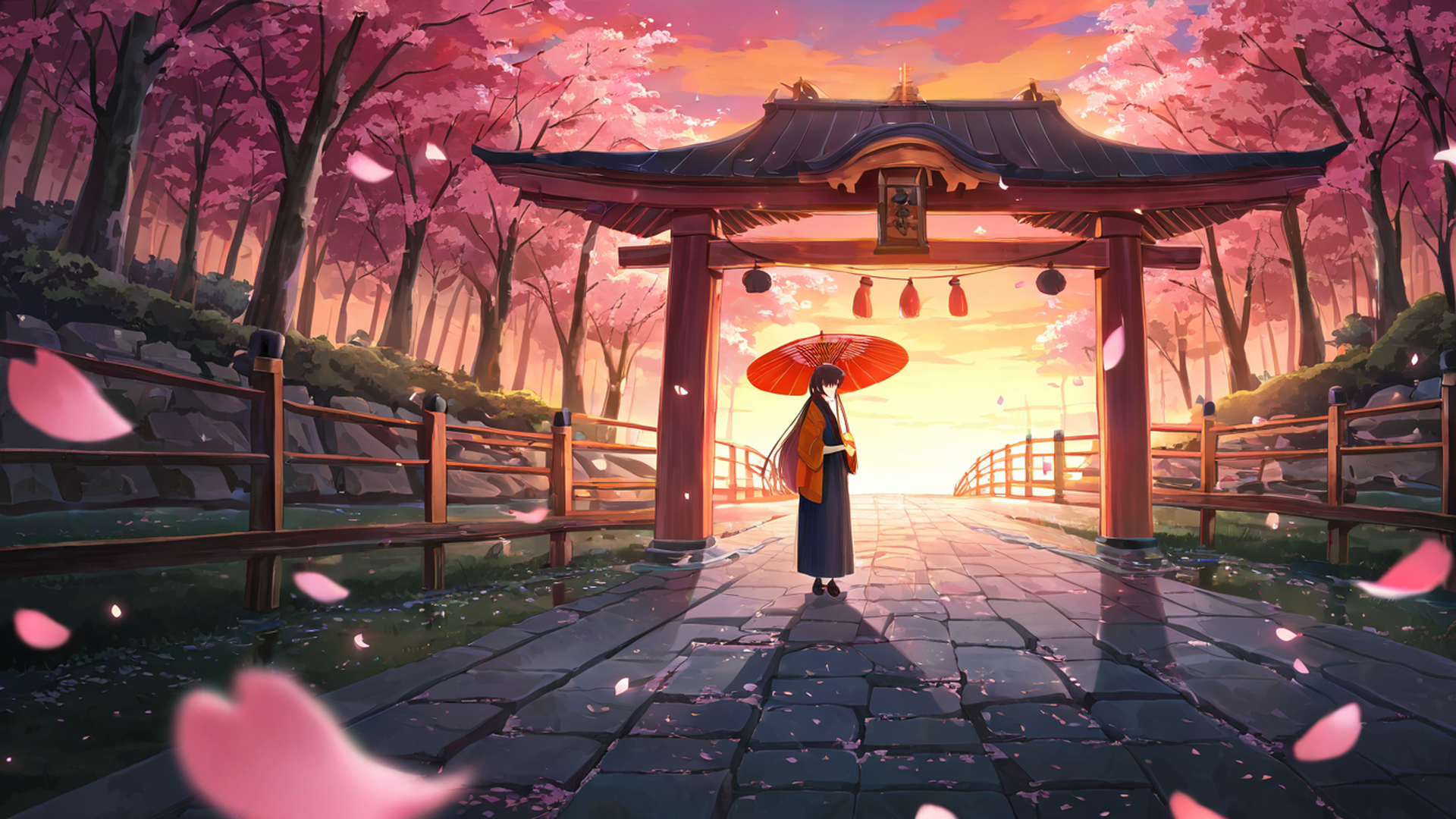 Girl Sakura Umbrella Girl Sakura Umbrella 1893120425 lofi anime wallpaper free download