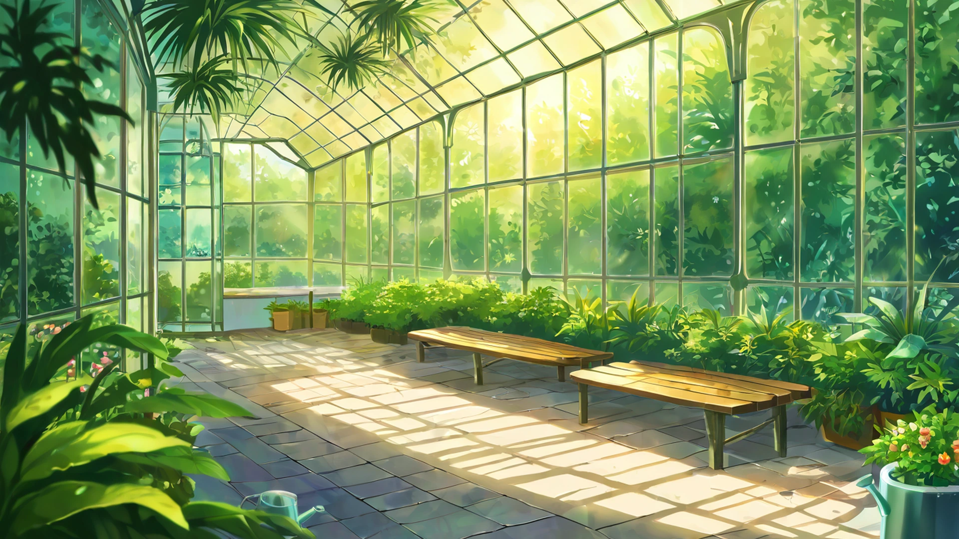 Greenhouse Morning Greenhouse Morning 0793259888 lofi anime wallpaper free download