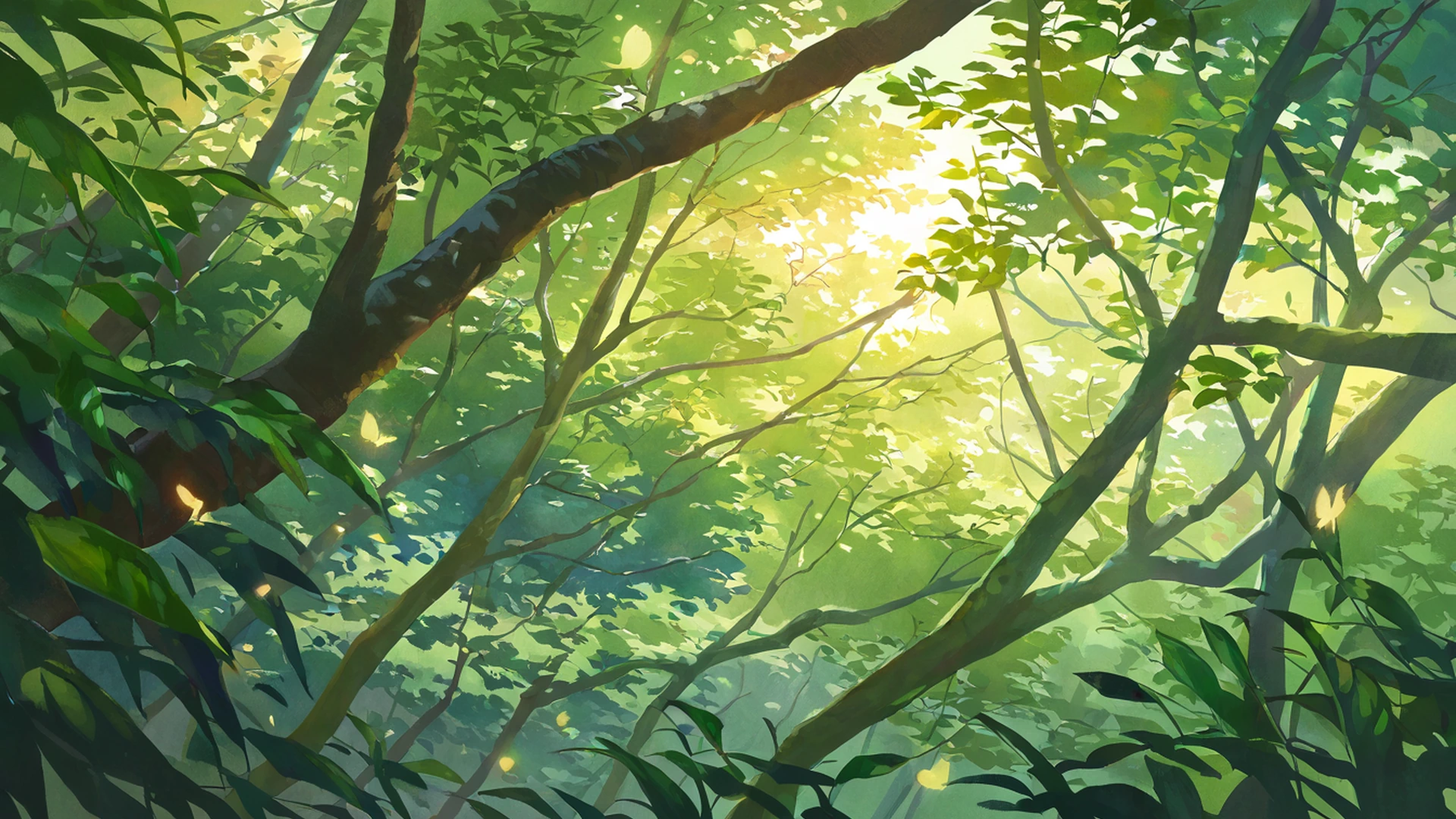 greenhouse morning lofi wallpaper