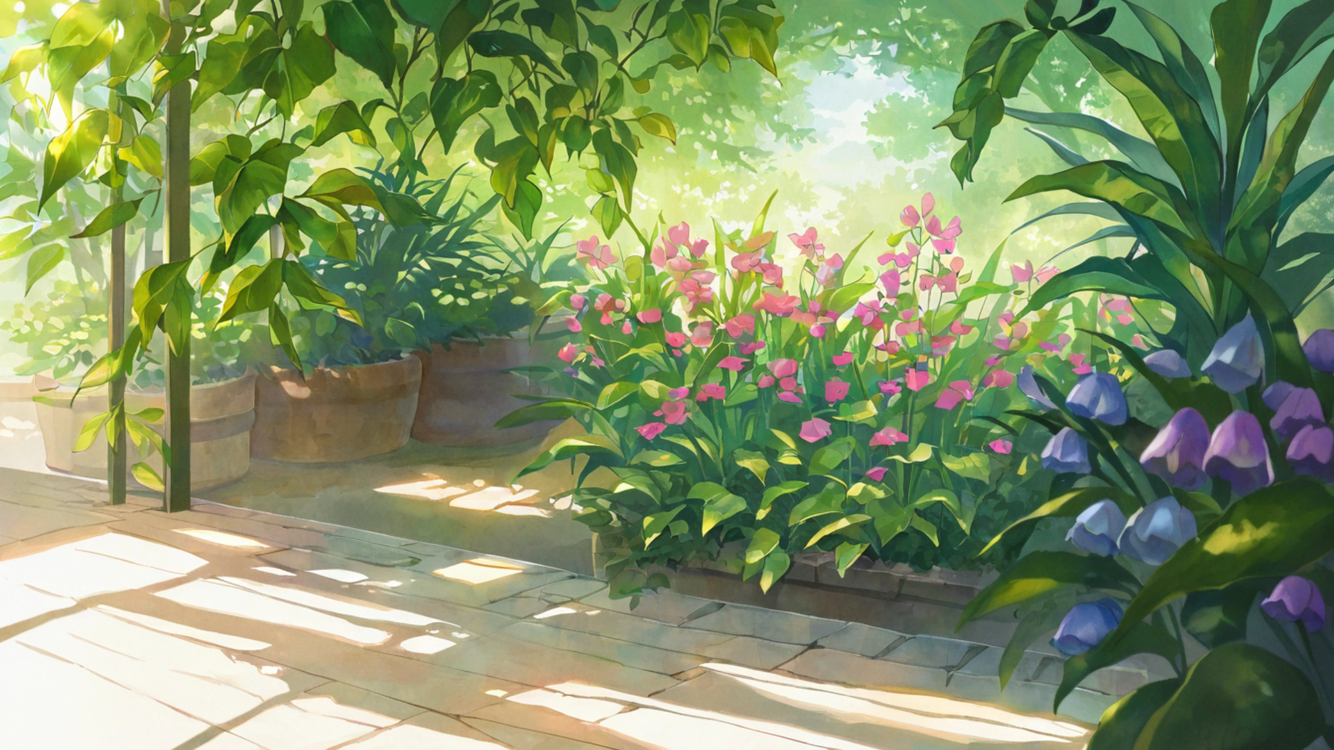 Greenhouse Morning Greenhouse Morning 1248310902 lofi anime wallpaper free download