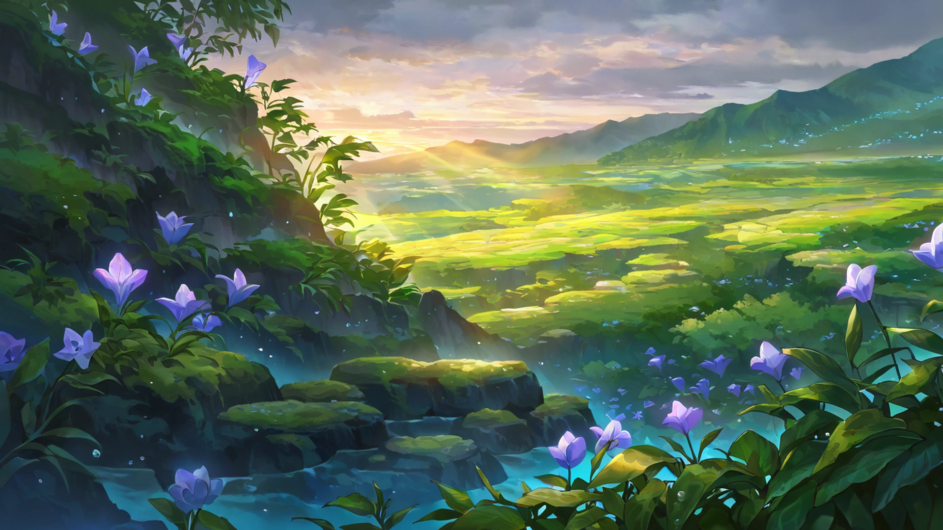 greenhouse morning lofi wallpaper