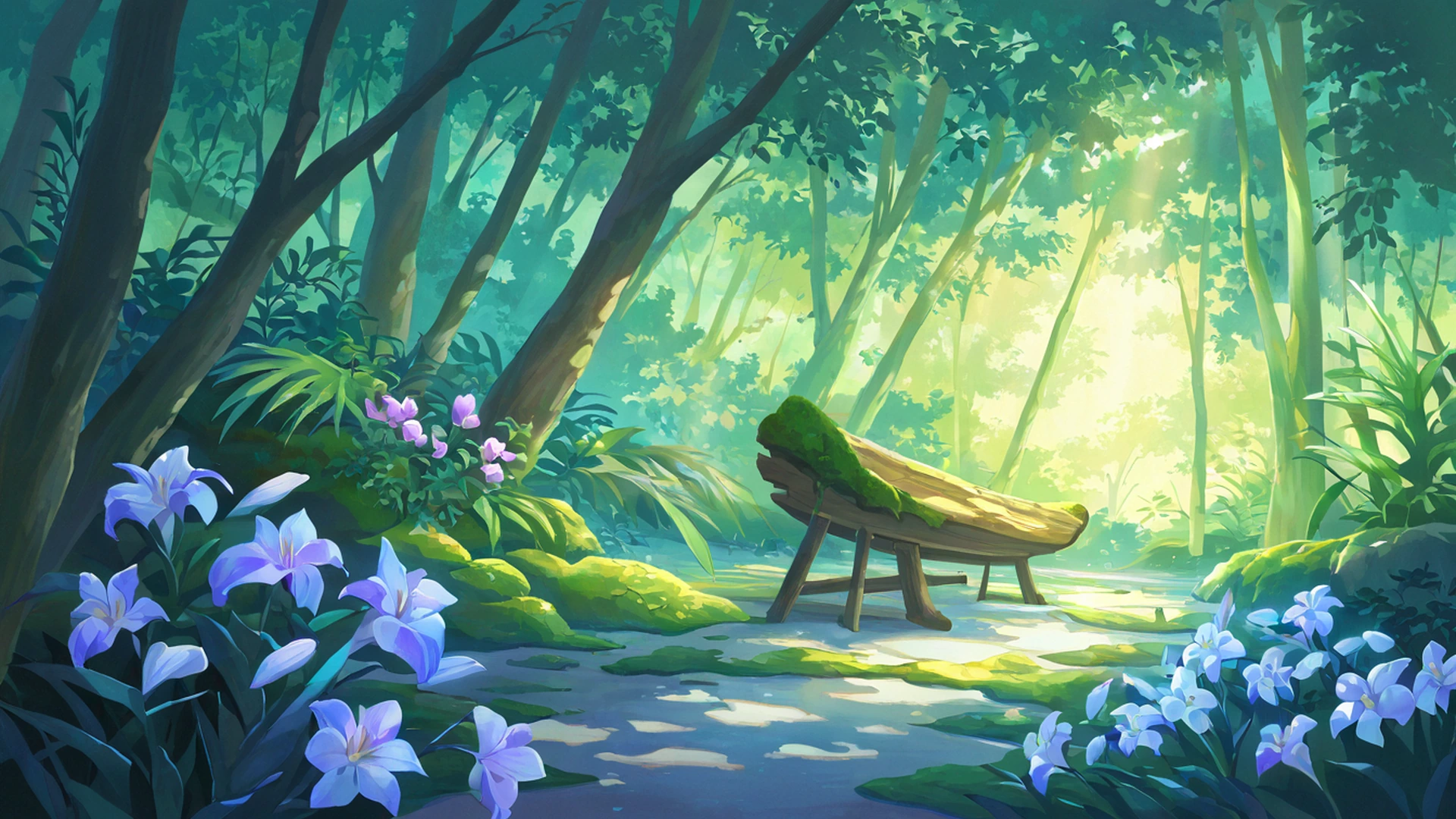 greenhouse morning lofi wallpaper