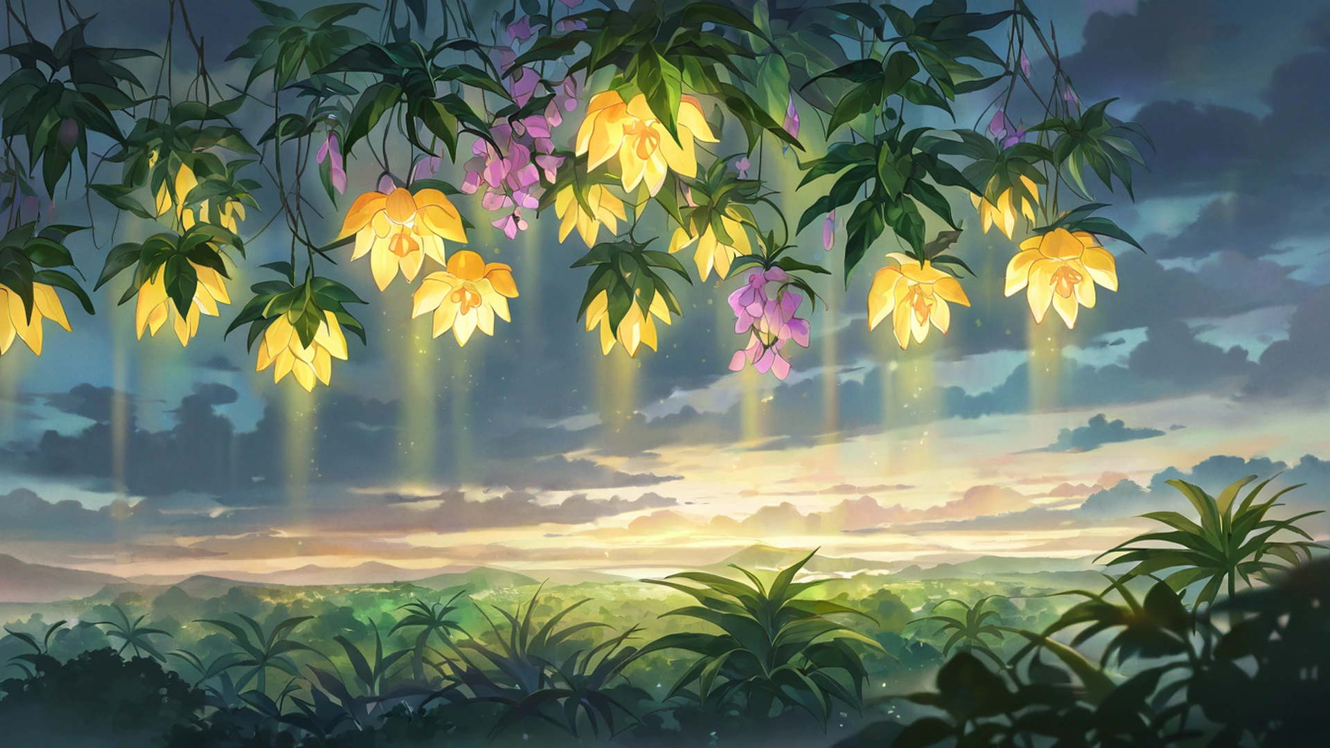 greenhouse morning lofi wallpaper