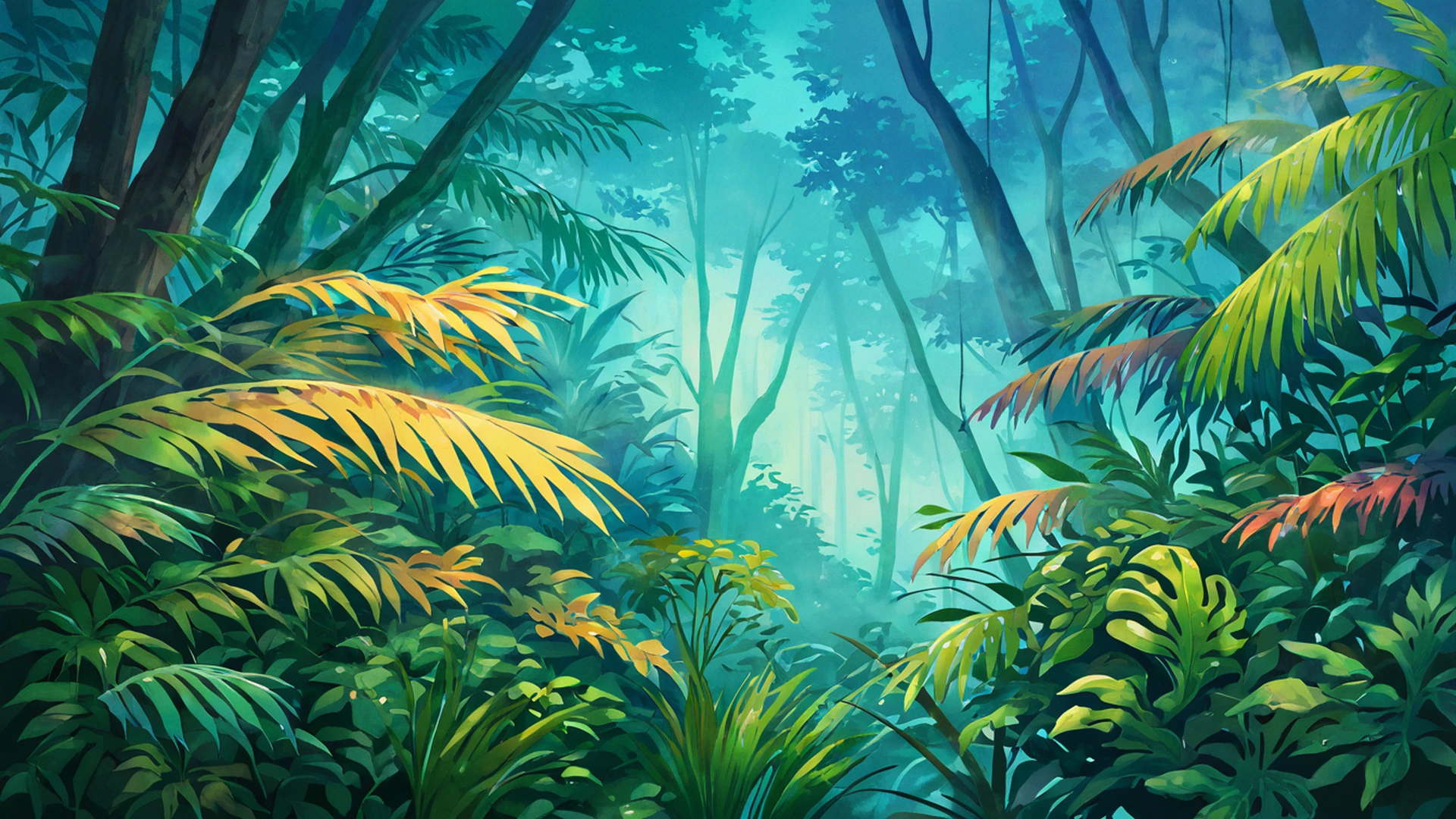 greenhouse morning lofi wallpaper